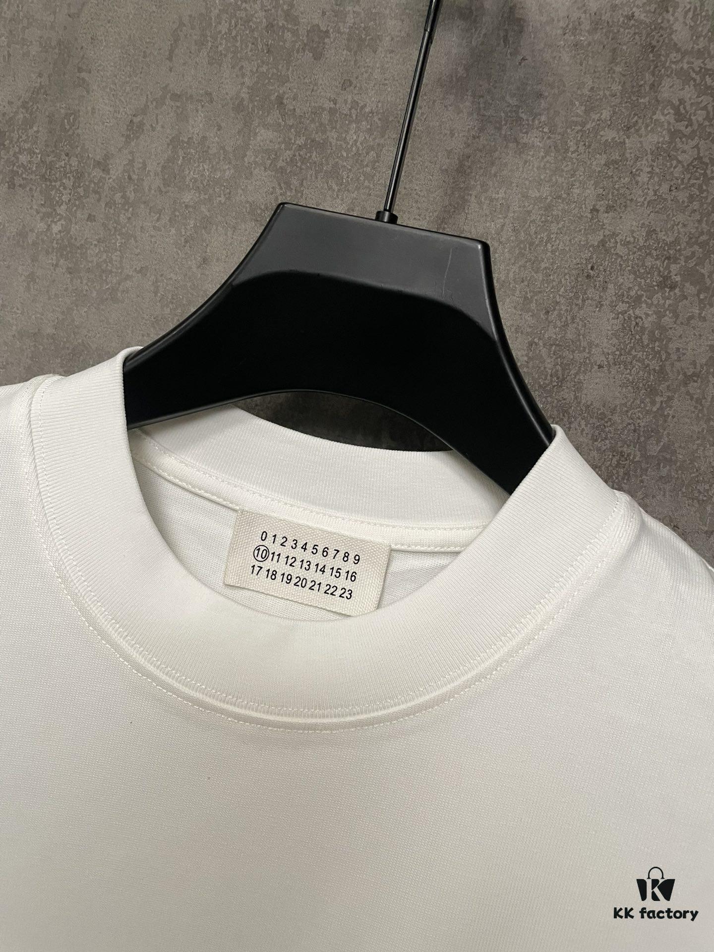 6931a1e5ccd8ab3d7af95f6a MM6 Maison Margiela 24SS Distressed Letter Puff Print Heavyweight Cotton T-Shirt