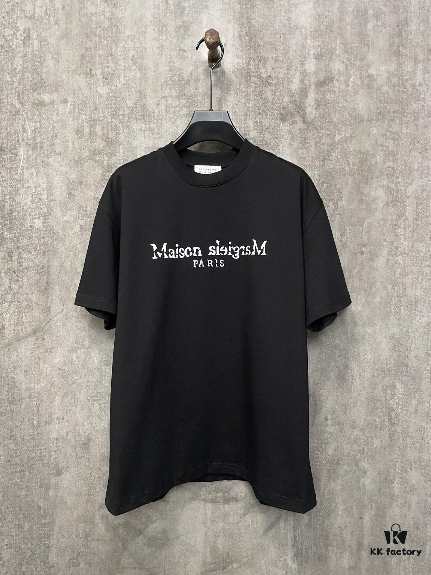 MM6 Maison Margiela 24SS Heavweight Distressed Letter Puff Print Short Sleeve T-Shirt