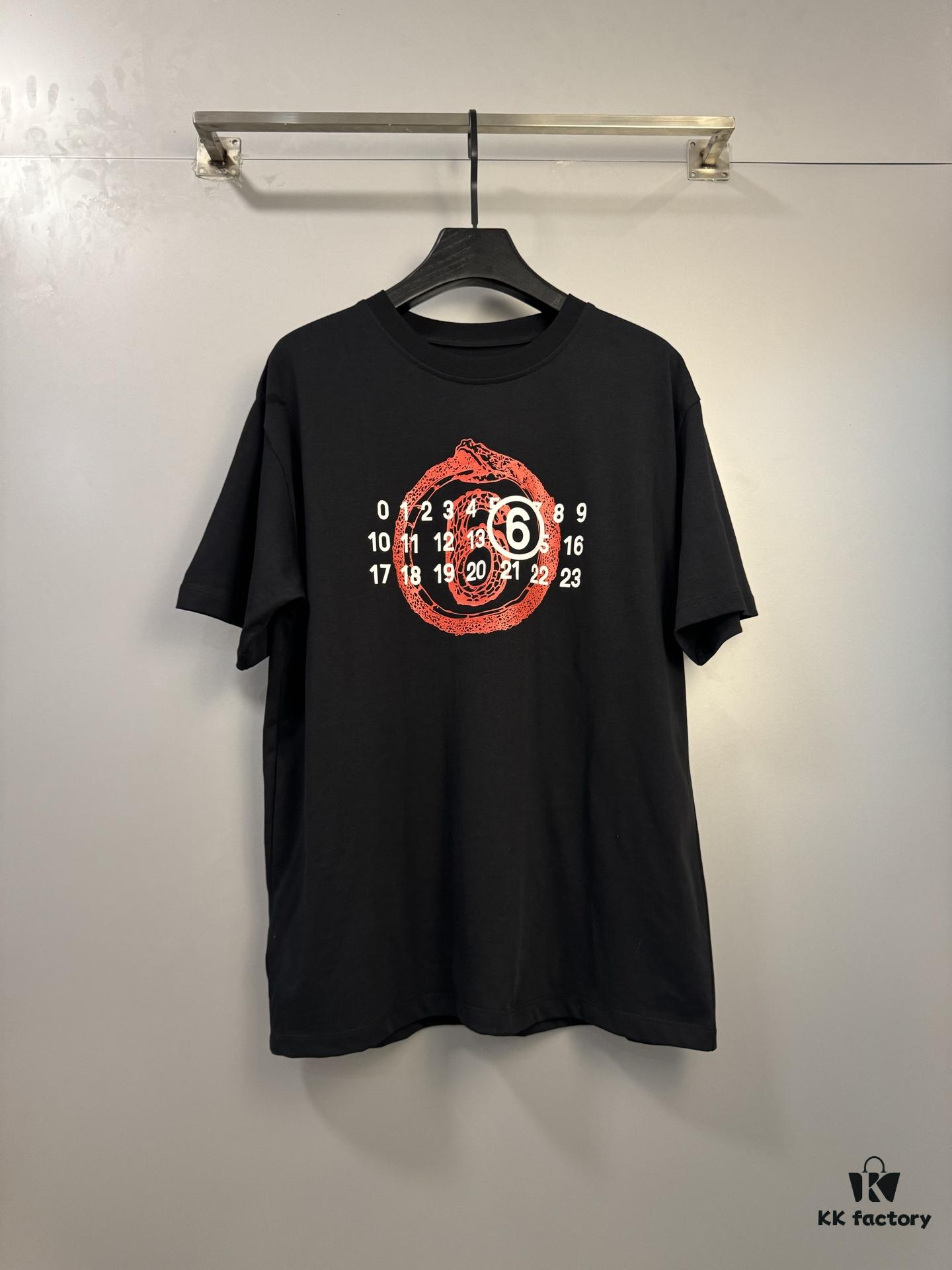 6931a1e6ccd8ab3d7af95f7a High Version Maison Margiela 2025 Year of the Snake Limited Edition Numeric Calendar Short Sleeve T-Shirt
