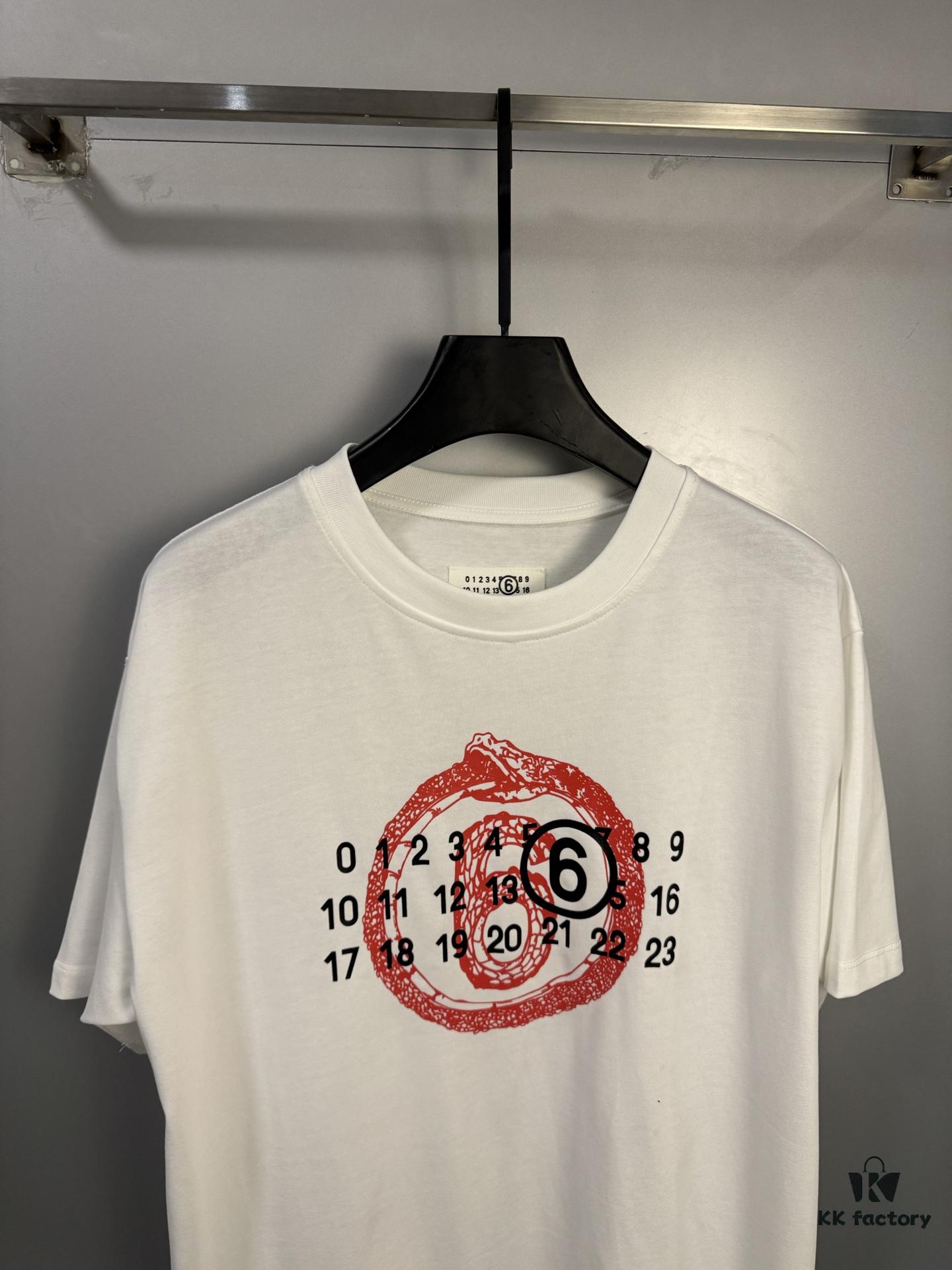 6931a1e6ccd8ab3d7af95f83 High-Version Maison Margiela 2025 Year of the Snake Limited Edition Digital Calendar T-Shirt