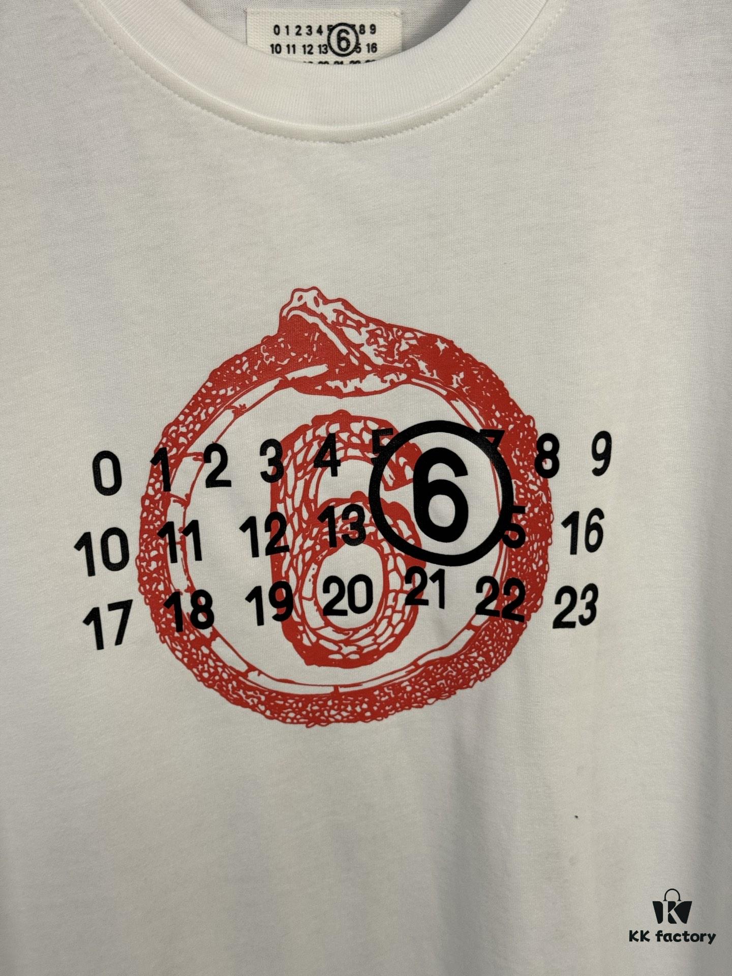 6931a1e6ccd8ab3d7af95f86 High-Version Maison Margiela 2025 Year of the Snake Limited Edition Digital Calendar T-Shirt