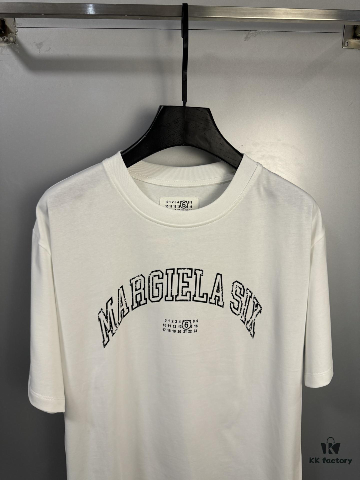 6931a1e7ccd8ab3d7af95f8c High-End Maison Margiela 2025 Limited Edition Snake Year Cracked Letter Number Short Sleeve T-Shirt