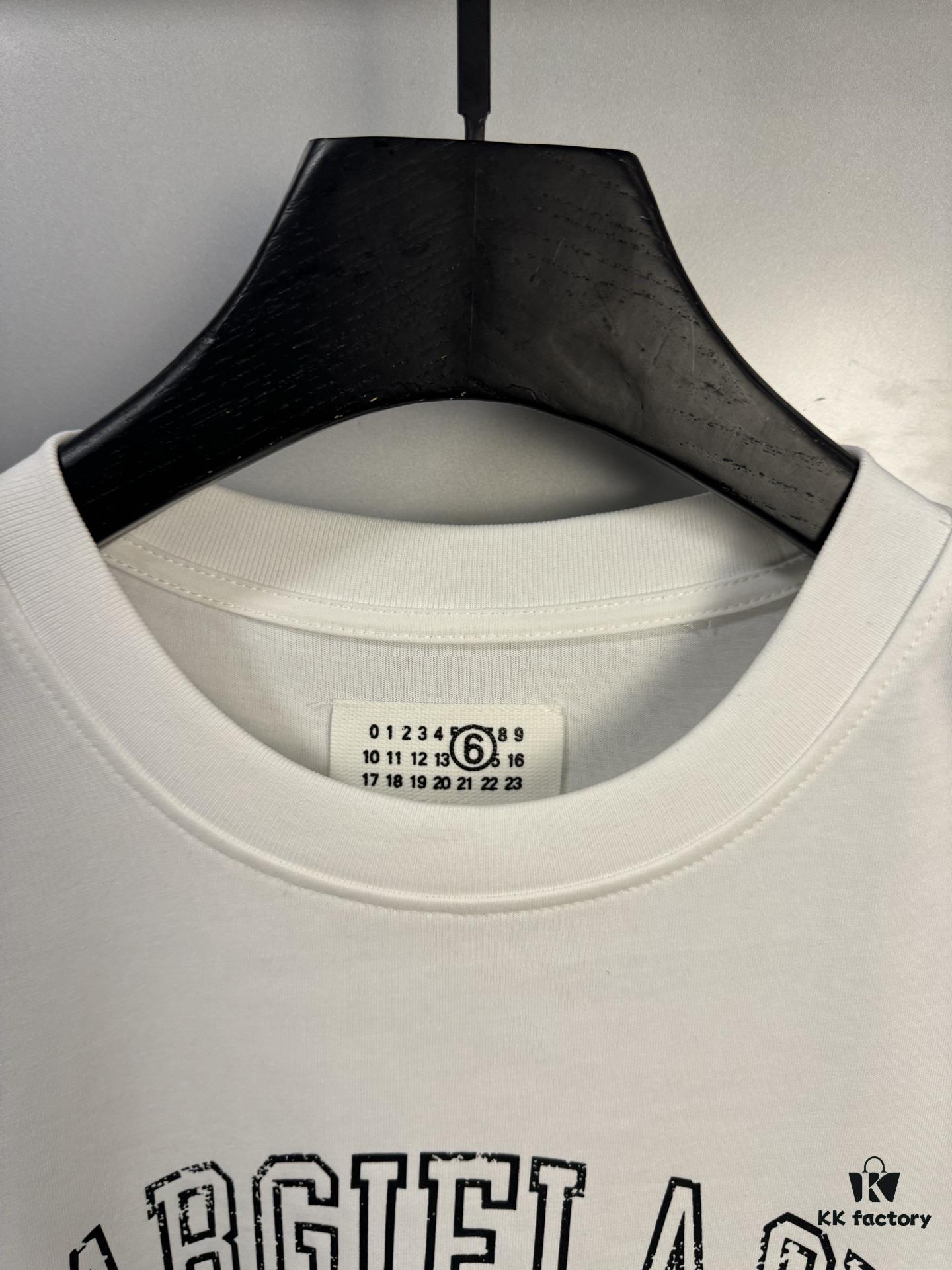 6931a1e7ccd8ab3d7af95f8d High-End Maison Margiela 2025 Limited Edition Snake Year Cracked Letter Number Short Sleeve T-Shirt
