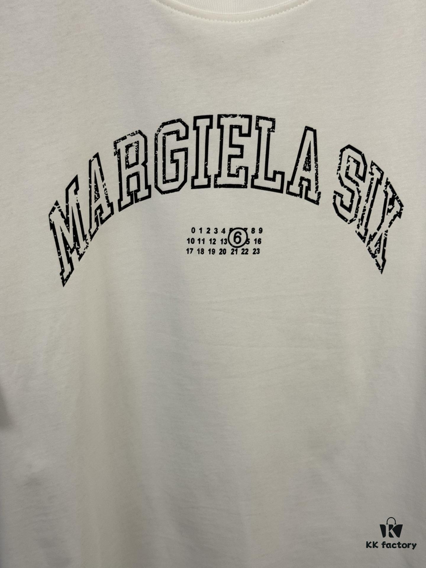 6931a1e7ccd8ab3d7af95f8e High-End Maison Margiela 2025 Limited Edition Snake Year Cracked Letter Number Short Sleeve T-Shirt