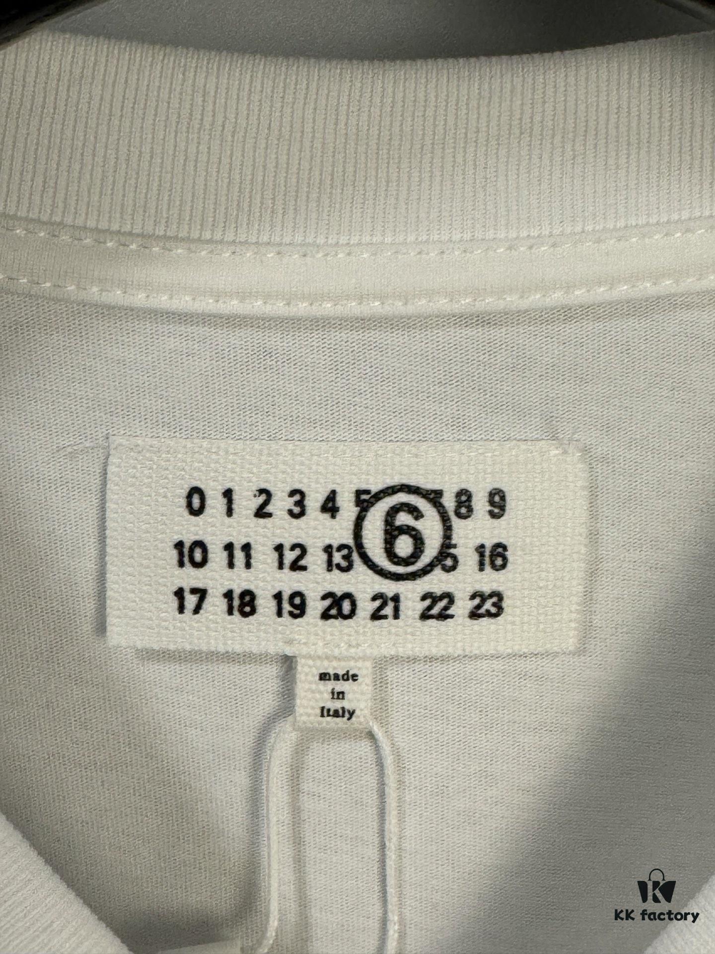 6931a1e7ccd8ab3d7af95f90 High-End Maison Margiela 2025 Limited Edition Snake Year Cracked Letter Number Short Sleeve T-Shirt