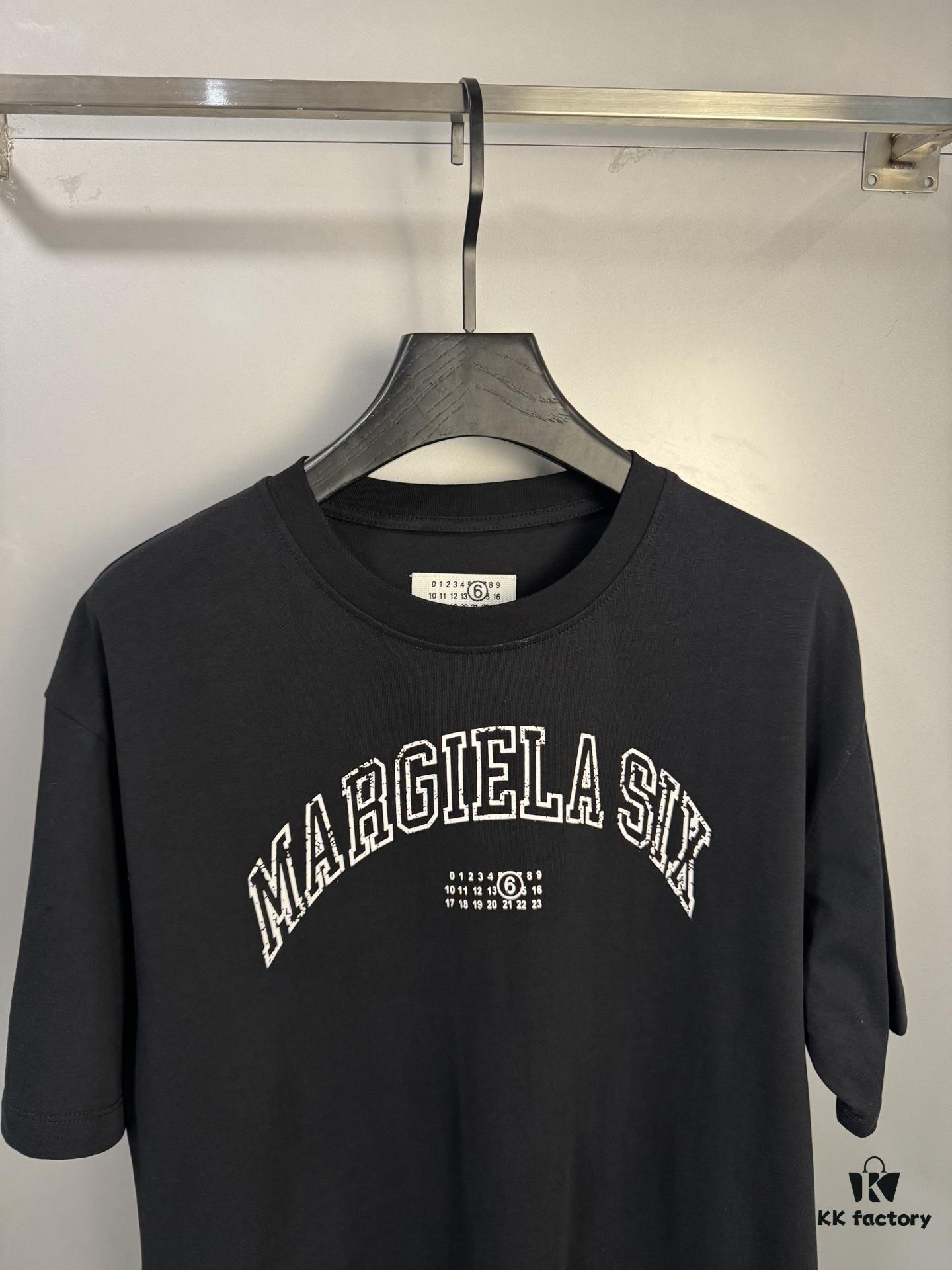 6931a1e7ccd8ab3d7af95f93 High-End Maison Margiela 2025 Limited Edition Snake Year Cracked Letter Number Short Sleeve T-Shirt