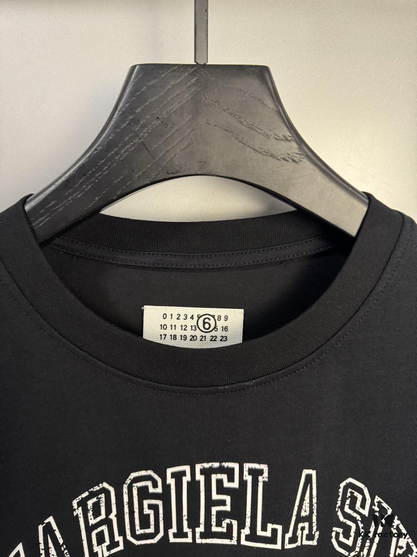 6931a1e7ccd8ab3d7af95f94 High-End Maison Margiela 2025 Limited Edition Snake Year Cracked Letter Number Short Sleeve T-Shirt