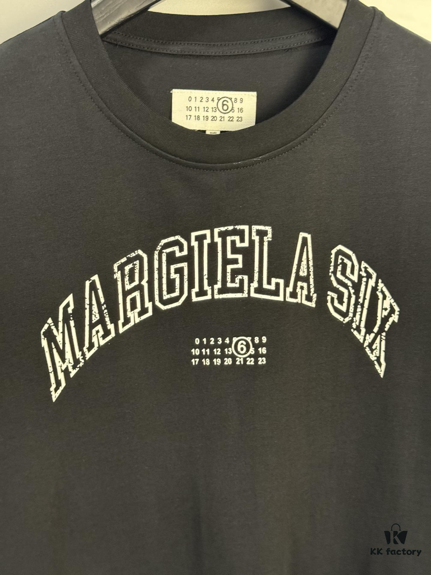 6931a1e7ccd8ab3d7af95f96 High-End Maison Margiela 2025 Limited Edition Snake Year Cracked Letter Number Short Sleeve T-Shirt