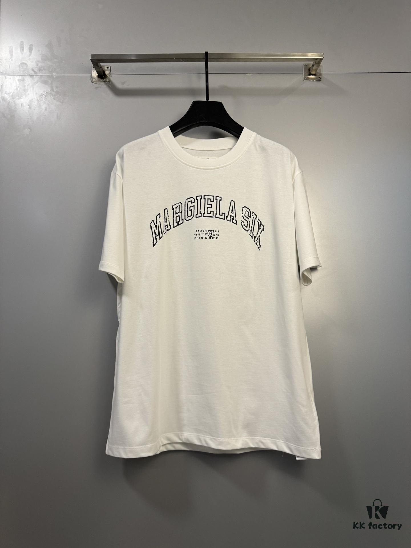 6931a1e7ccd8ab3d7af95f99 High-End Maison Margiela 2025 Limited Edition Snake Year Cracked Letter Number Short Sleeve T-Shirt