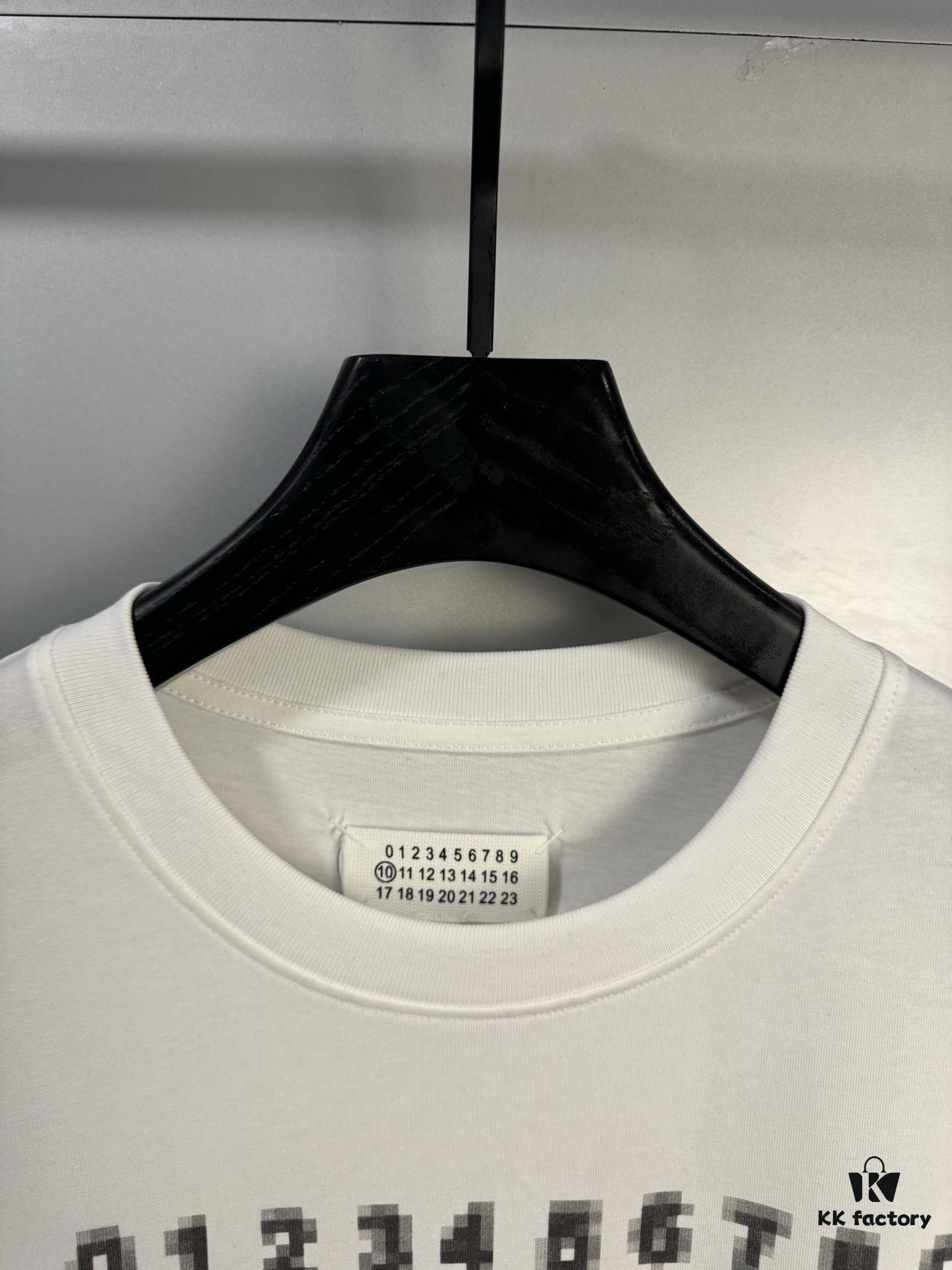 6931a1e8ccd8ab3d7af95fa1 High-End Version Maison Margiela 2024 Digital Direct Printing Mosaic Number Calendar Short Sleeve T-Shirt