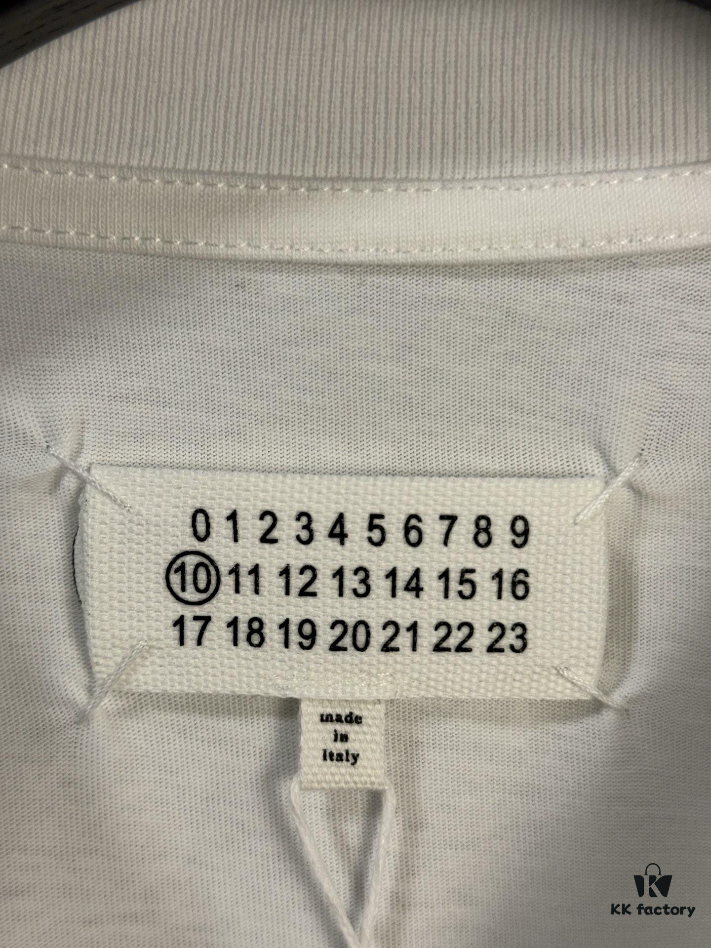 6931a1e8ccd8ab3d7af95fa2 High-End Version Maison Margiela 2024 Digital Direct Printing Mosaic Number Calendar Short Sleeve T-Shirt