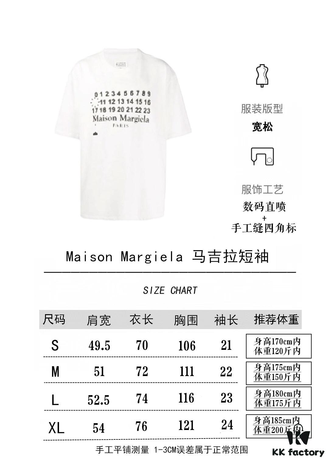 6931a1e8ccd8ab3d7af95fa4 High-End Version Maison Margiela 2024 Digital Direct Printing Mosaic Number Calendar Short Sleeve T-Shirt