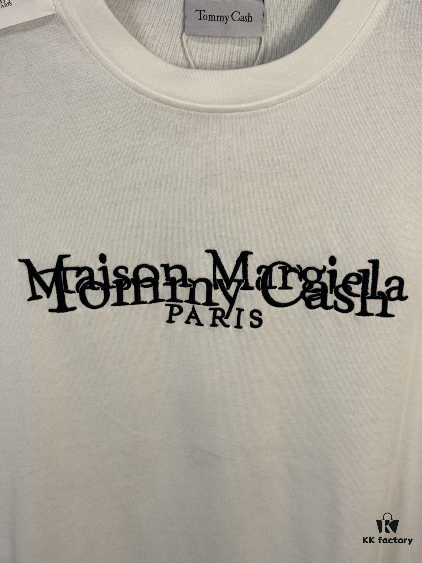 6931a1e8ccd8ab3d7af95fa9 High-End Maison Margiela x Tommy Cash Embroidered Logo Short Sleeve T-Shirt