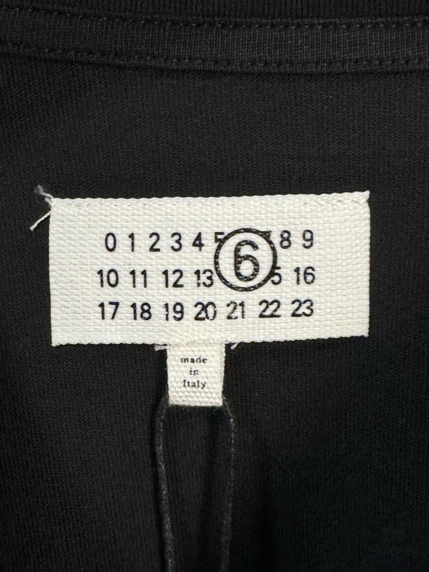 High-End Maison Margiela 2024 Triangular Calendar Numeric Short-Sleeve T-Shirt