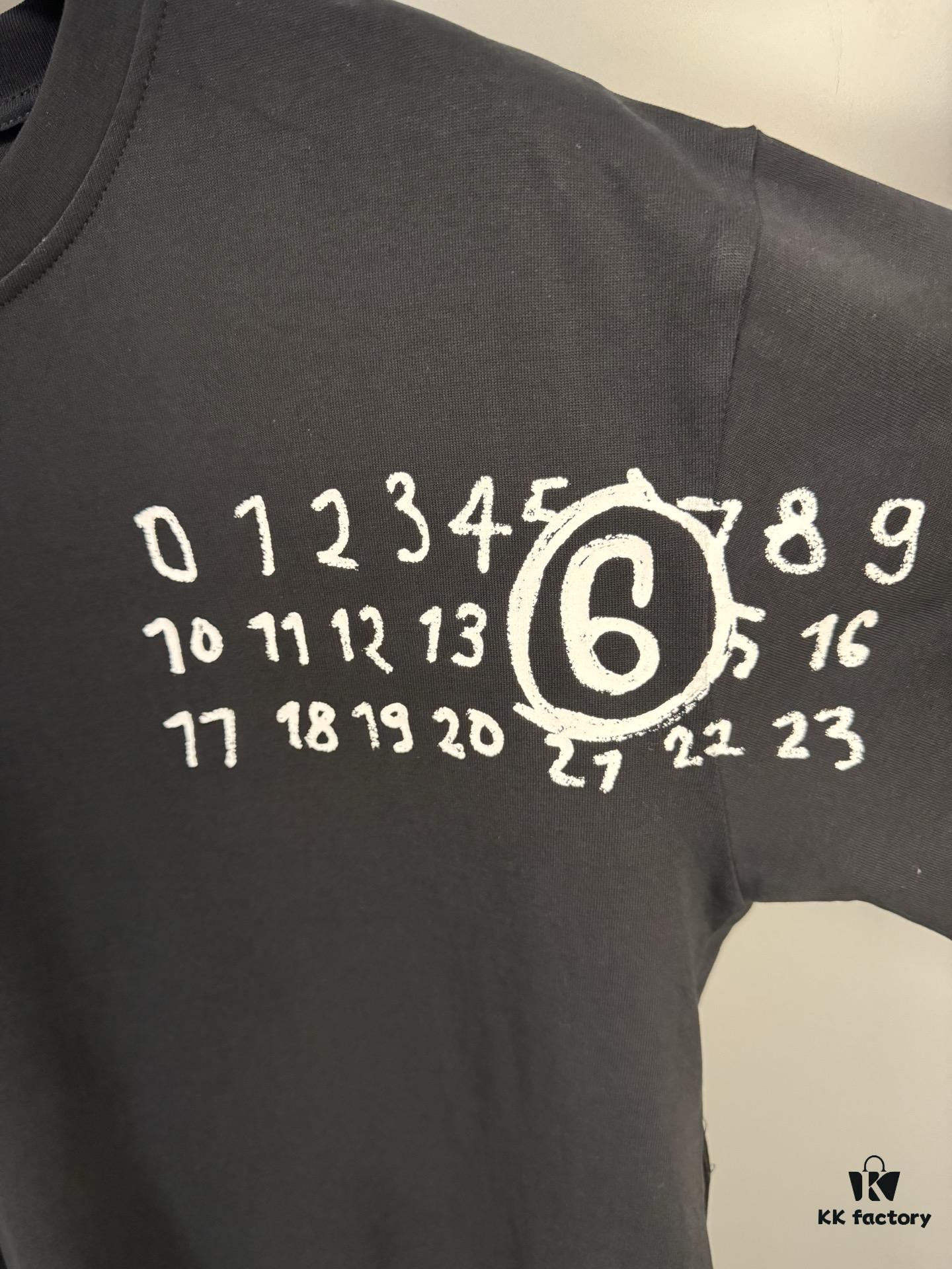 6931a1edccd8ab3d7af95ff9 High-End Maison Margiela 24FW Cursive Letter Patchwork Short Sleeve T-Shirt