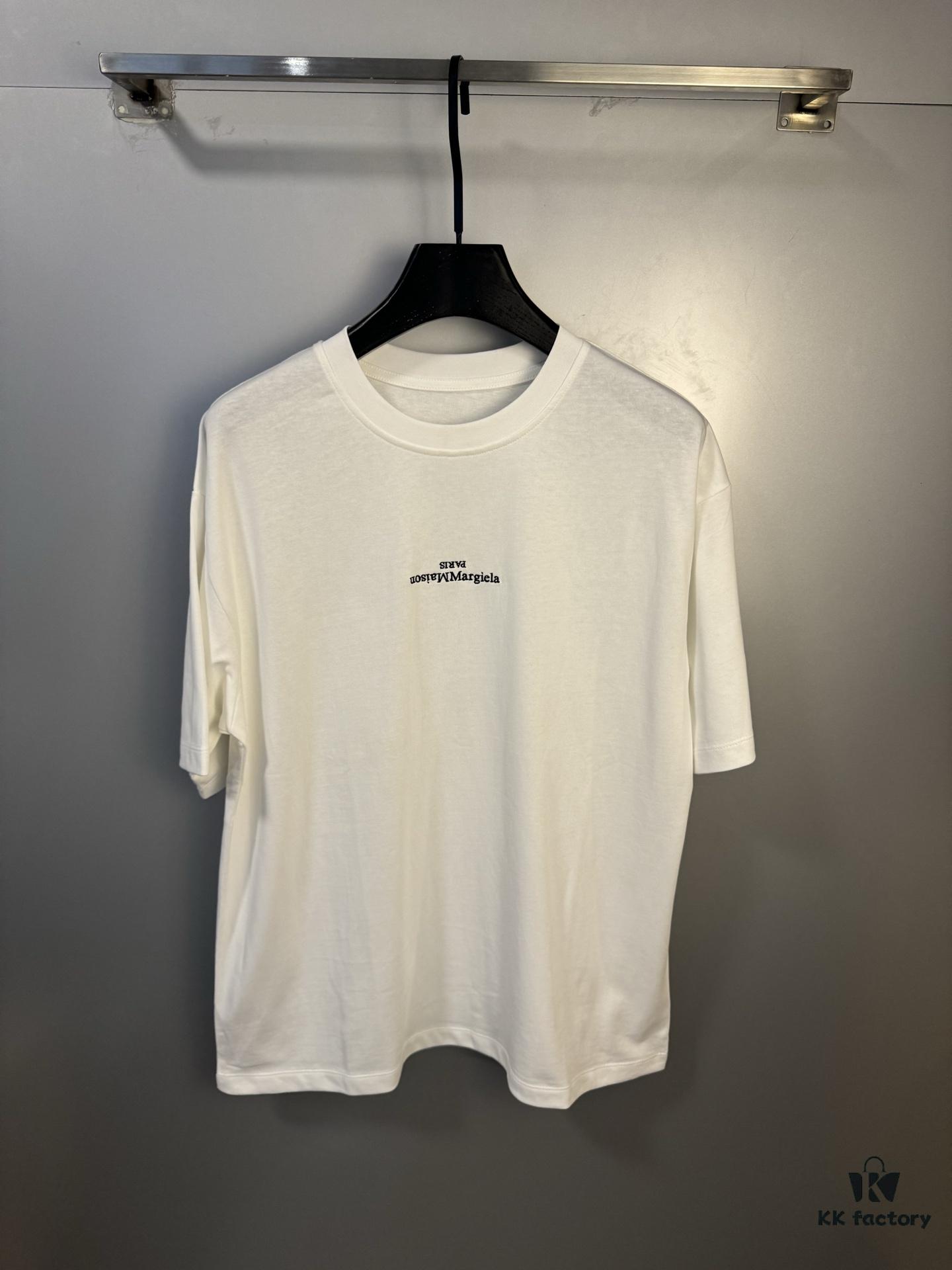 6931a1eeccd8ab3d7af96005 High-End Maison Margiela 2024 Inverted Logo Embroidered Short-Sleeve T-Shirt