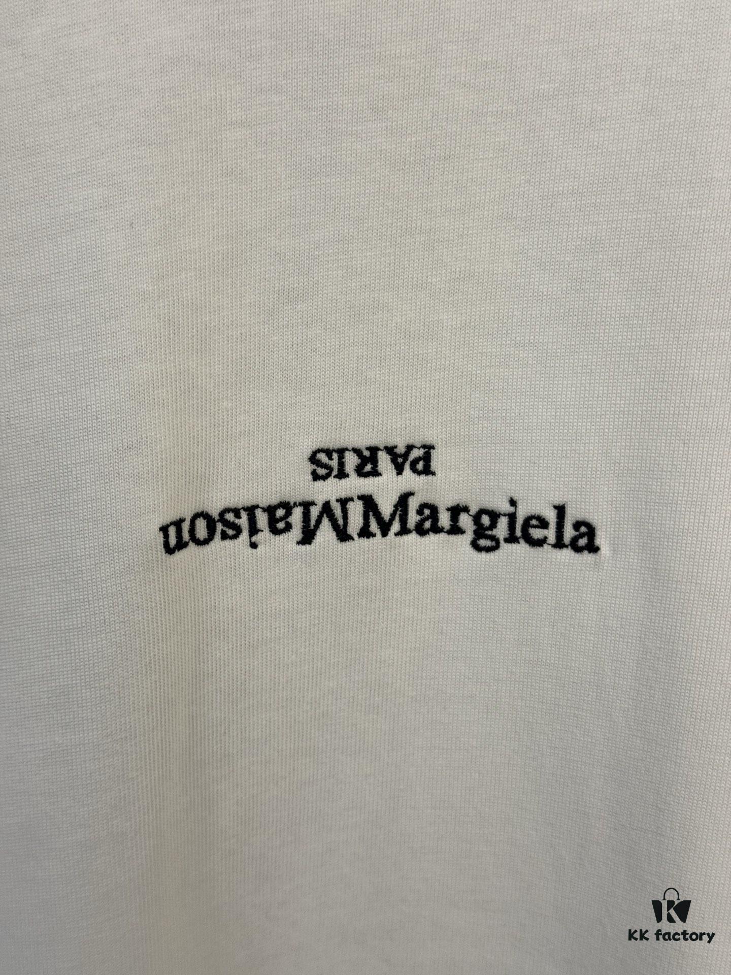 6931a1eeccd8ab3d7af96007 High-End Maison Margiela 2024 Inverted Logo Embroidered Short-Sleeve T-Shirt