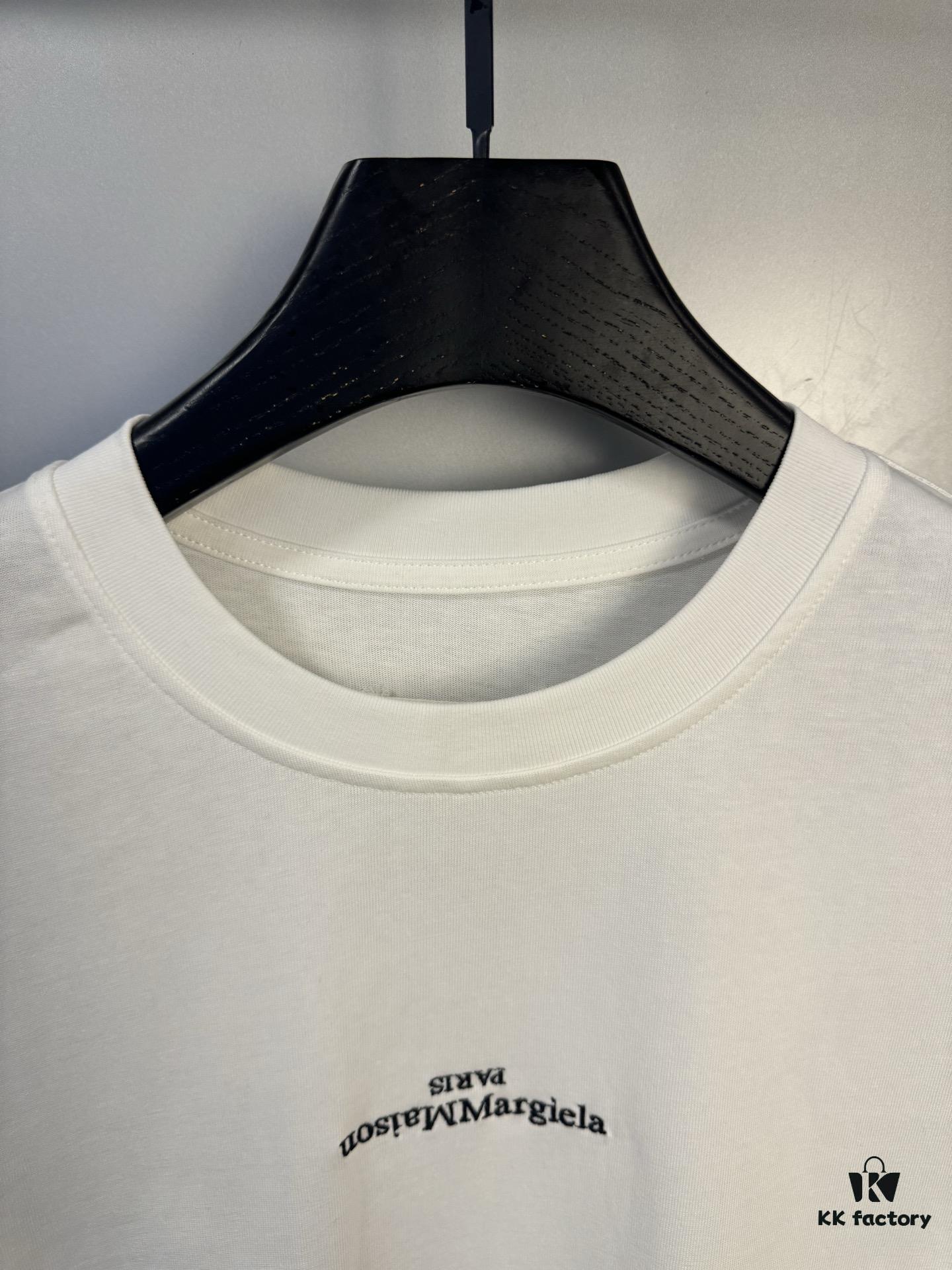 6931a1eeccd8ab3d7af96008 High-End Maison Margiela 2024 Inverted Logo Embroidered Short-Sleeve T-Shirt