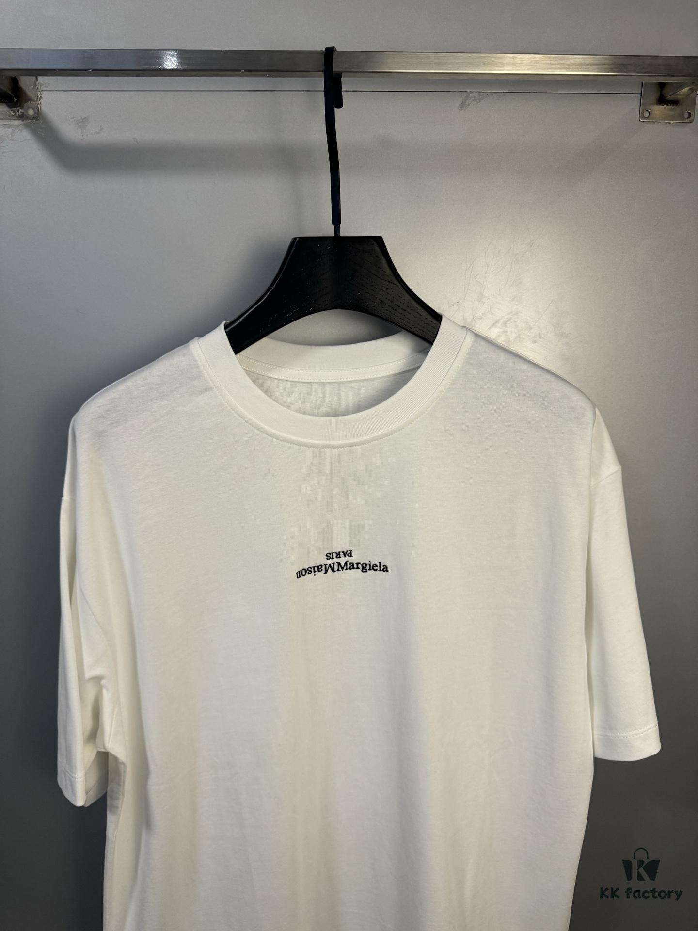6931a1eeccd8ab3d7af9600b High-End Maison Margiela 2024 Inverted Logo Embroidered Short-Sleeve T-Shirt
