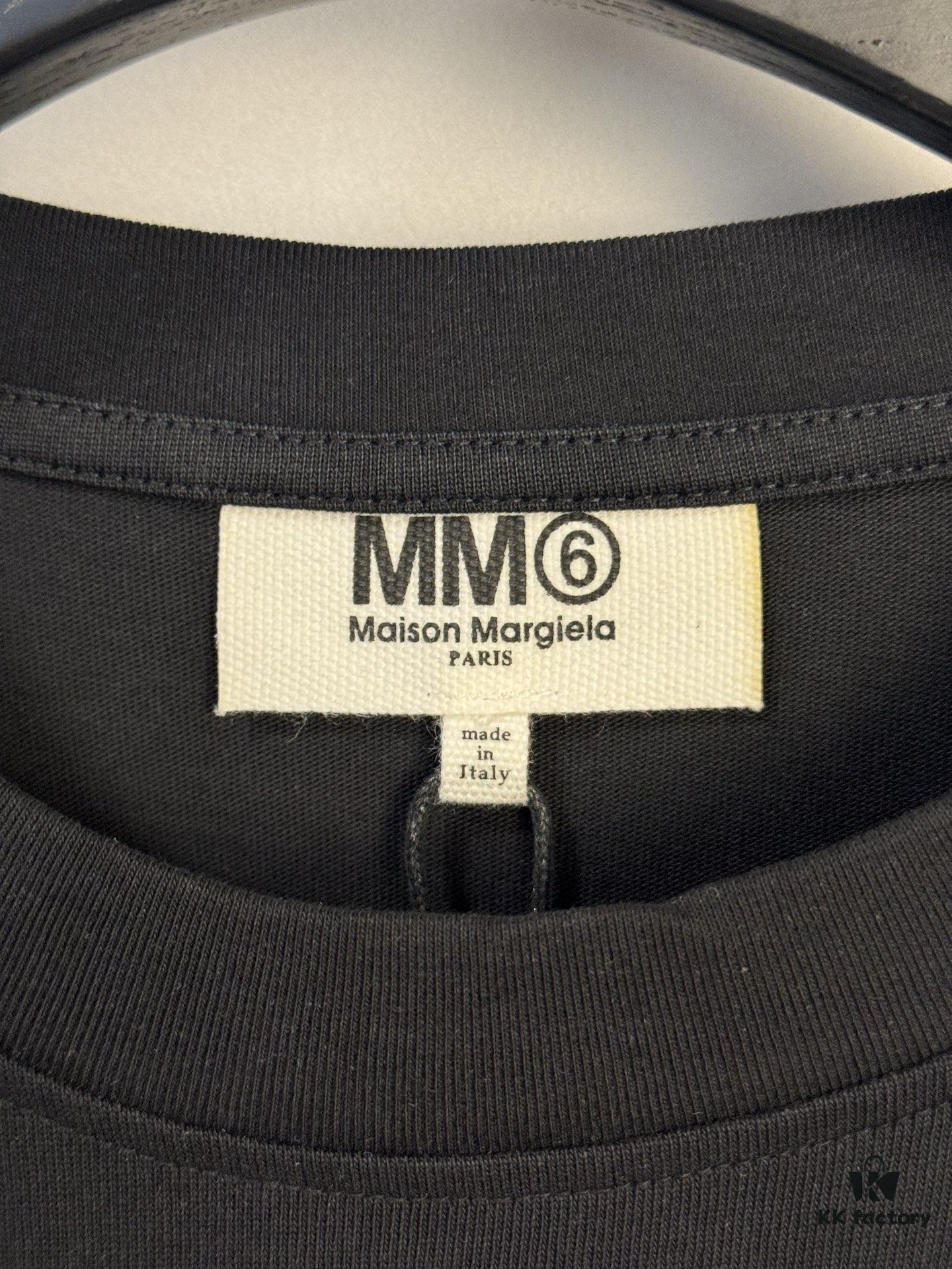 6931a1efccd8ab3d7af9601b High-End Maison Margiela MM6 2024 Slurry Print Calendar 13 Short Sleeve T-Shirt