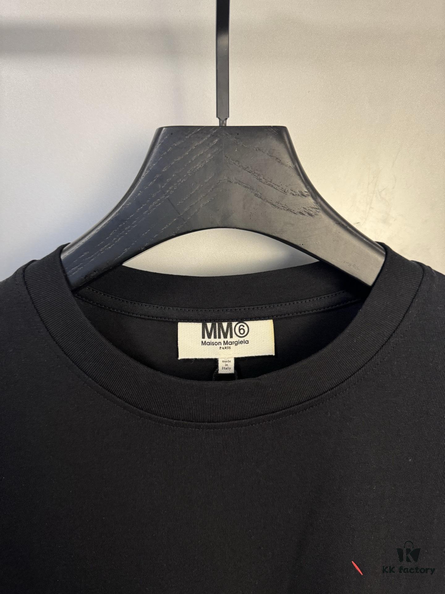 6931a1efccd8ab3d7af9601d High-End Maison Margiela MM6 2024 Slurry Print Calendar 13 Short Sleeve T-Shirt