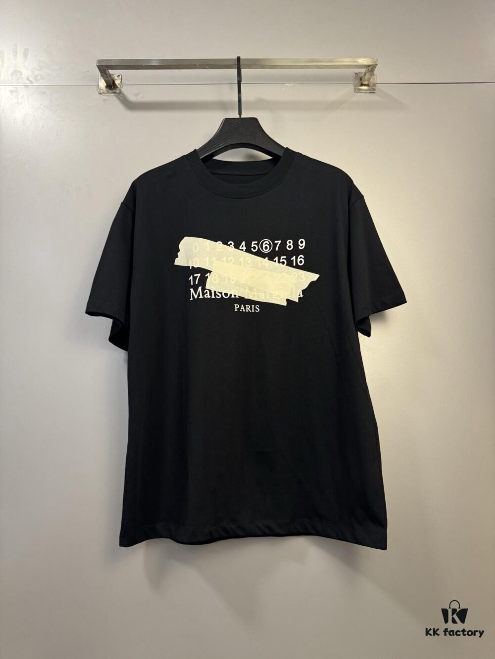 High-End Version Maison Margiela 2024 Irregular Tape Number Calendar Short-Sleeve T-Shirt