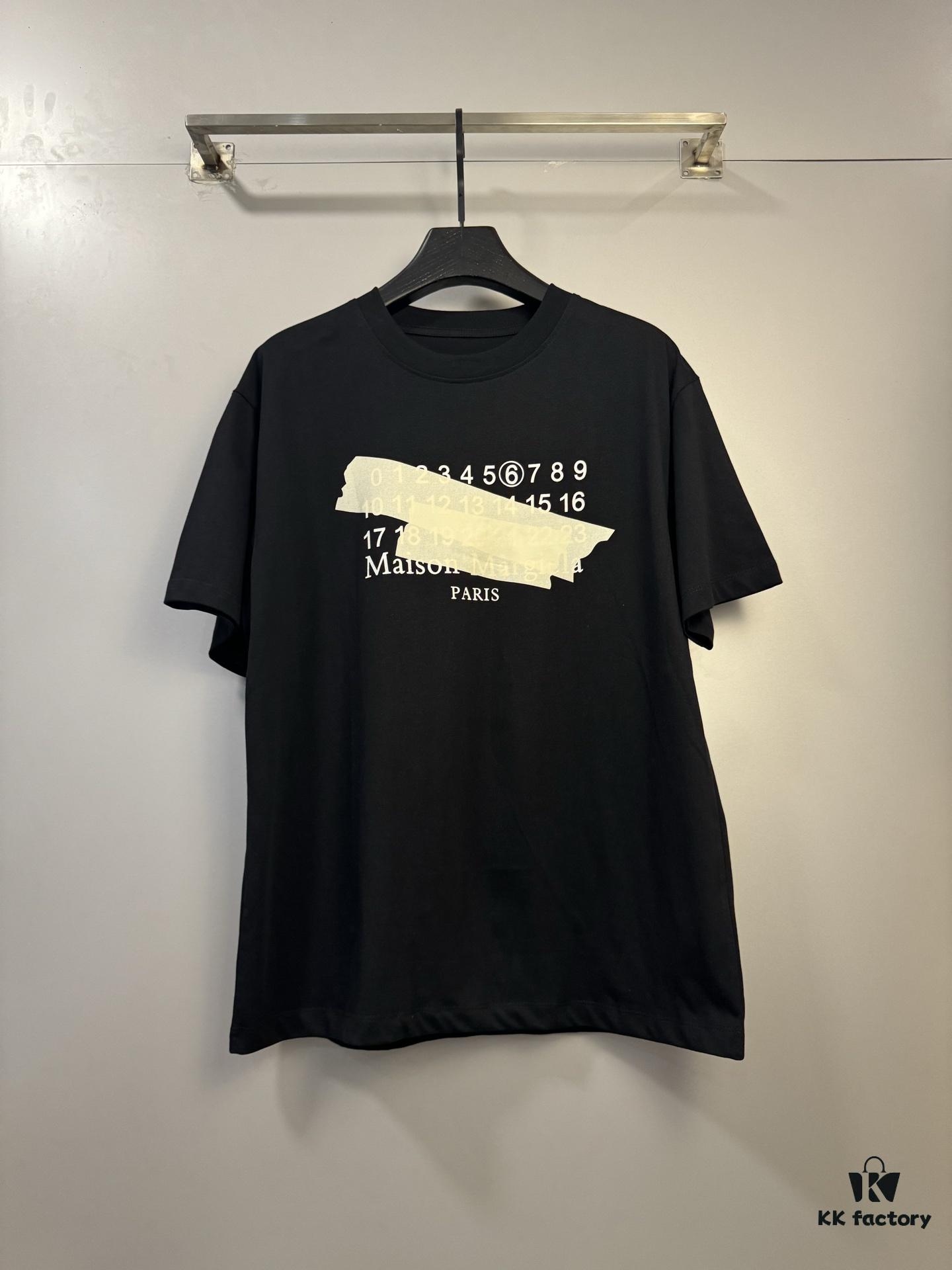 6931a1f0ccd8ab3d7af96039 High-End Version Maison Margiela 2024 Irregular Tape Number Calendar Short-Sleeve T-Shirt
