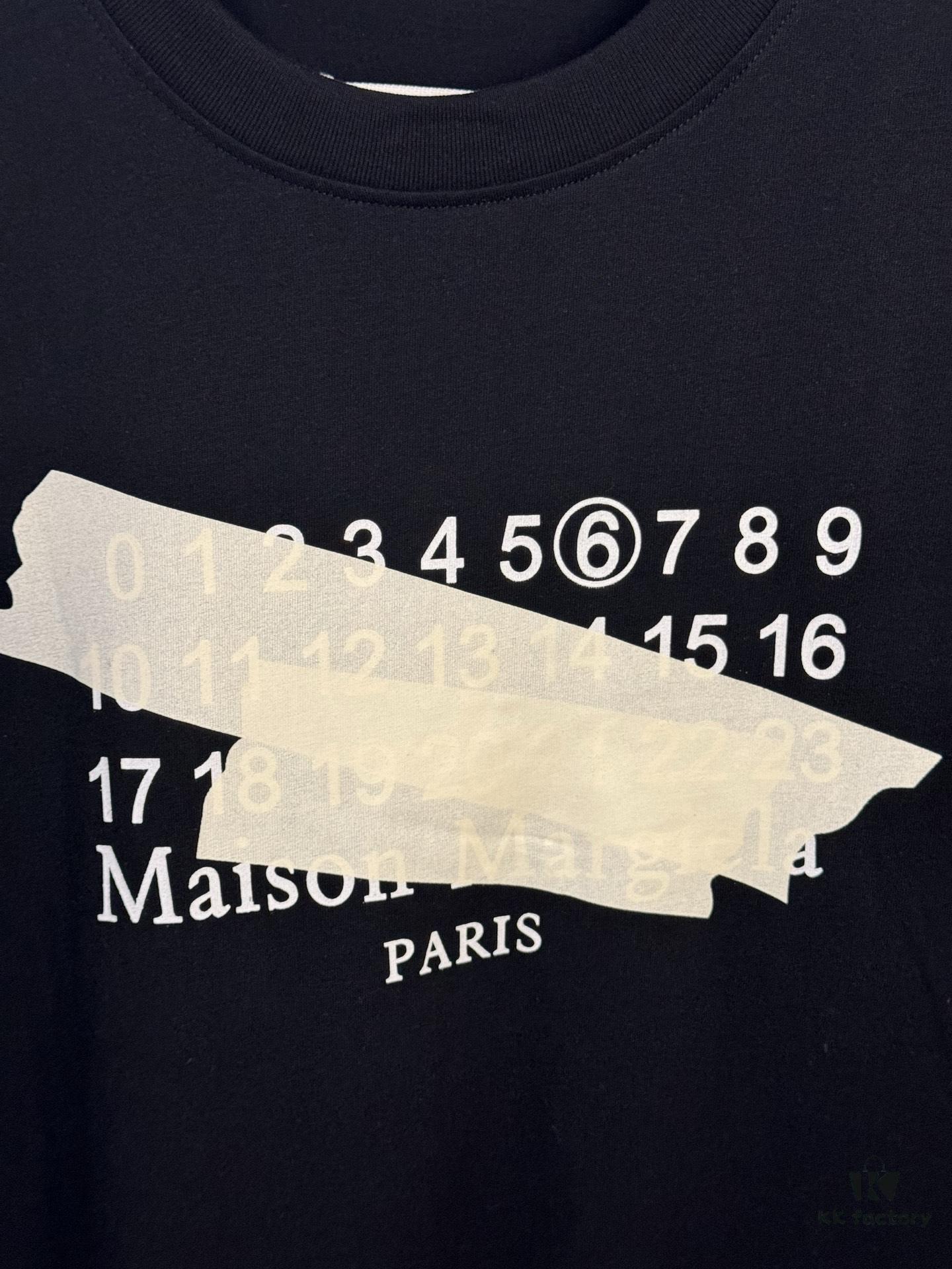6931a1f1ccd8ab3d7af9603d High-End Version Maison Margiela 2024 Irregular Tape Number Calendar Short-Sleeve T-Shirt