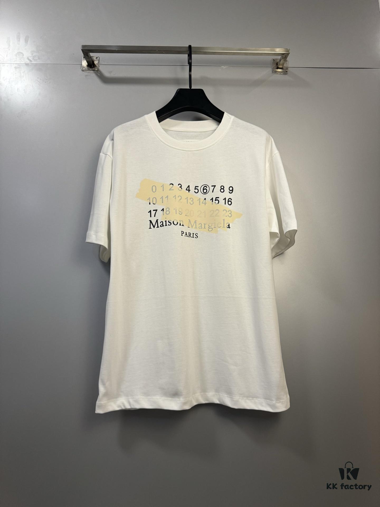 6931a1f1ccd8ab3d7af96042 High-Version Maison Margiela Irregular Tape Number Calendar Short-Sleeve T-Shirt 2024