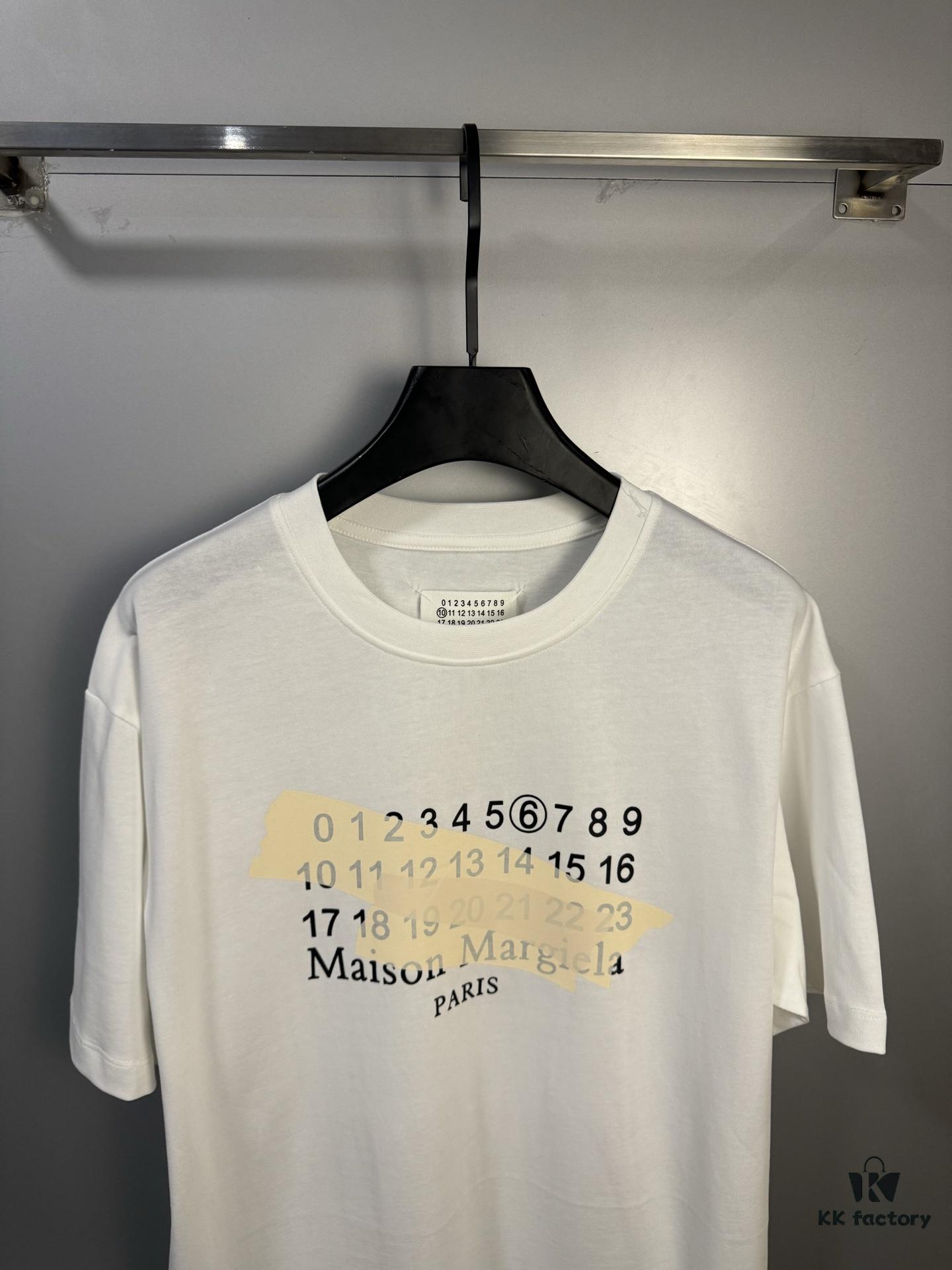 6931a1f1ccd8ab3d7af96044 High-Version Maison Margiela Irregular Tape Number Calendar Short-Sleeve T-Shirt 2024