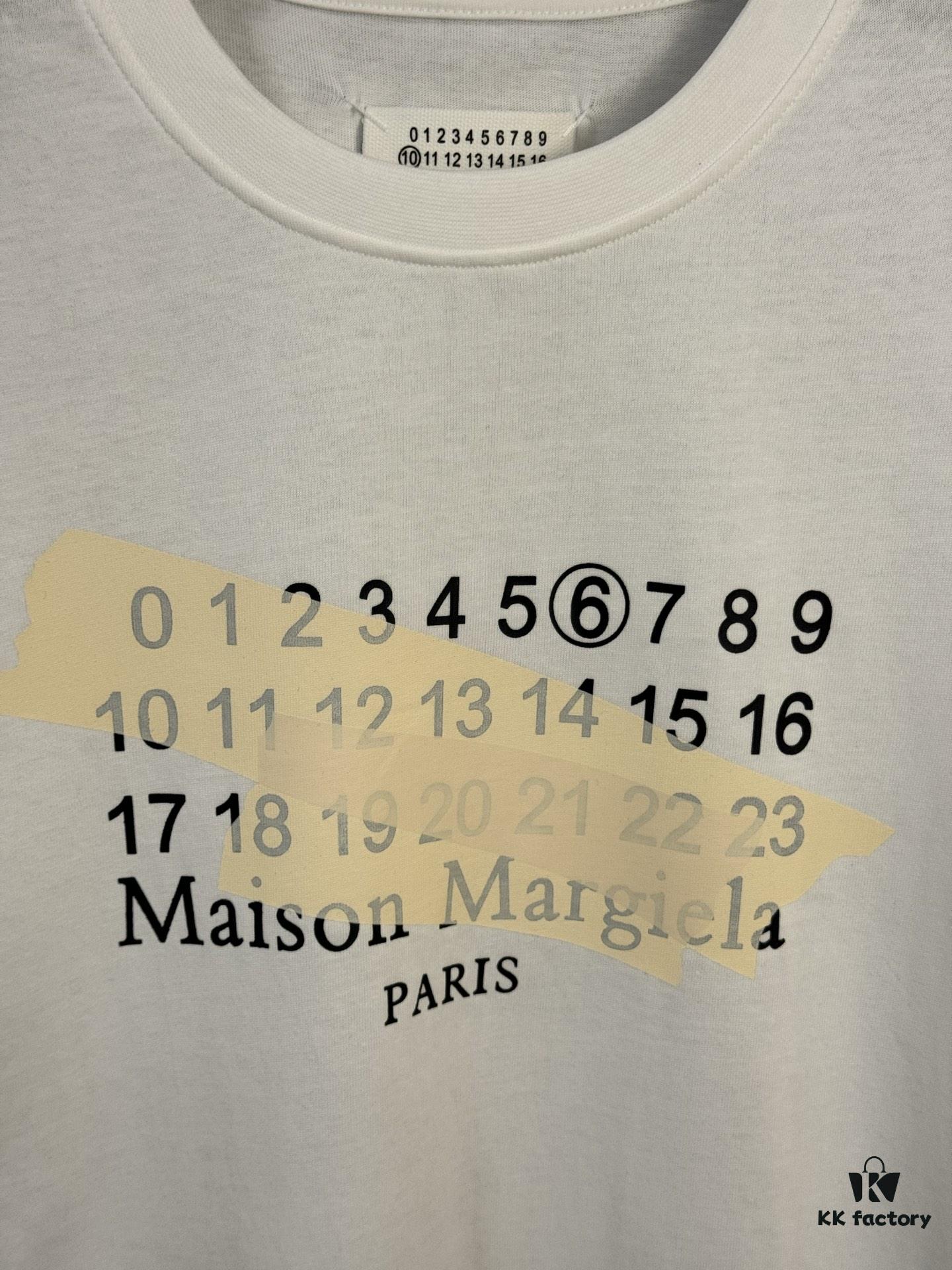 6931a1f1ccd8ab3d7af96046 High-Version Maison Margiela Irregular Tape Number Calendar Short-Sleeve T-Shirt 2024