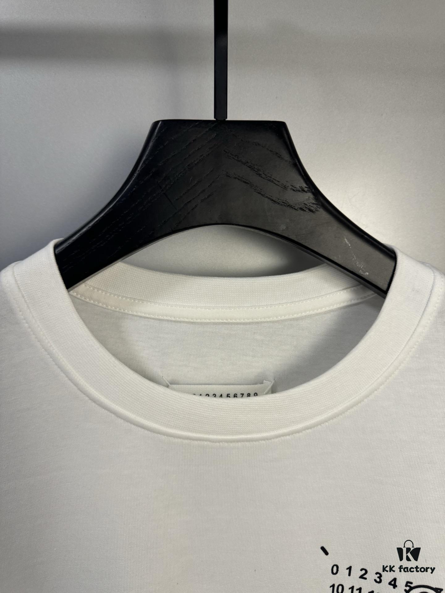 6931a1f2ccd8ab3d7af96051 High-End Maison Margiela 2024 Four-Corner Numeric Print Short-Sleeve T-Shirt