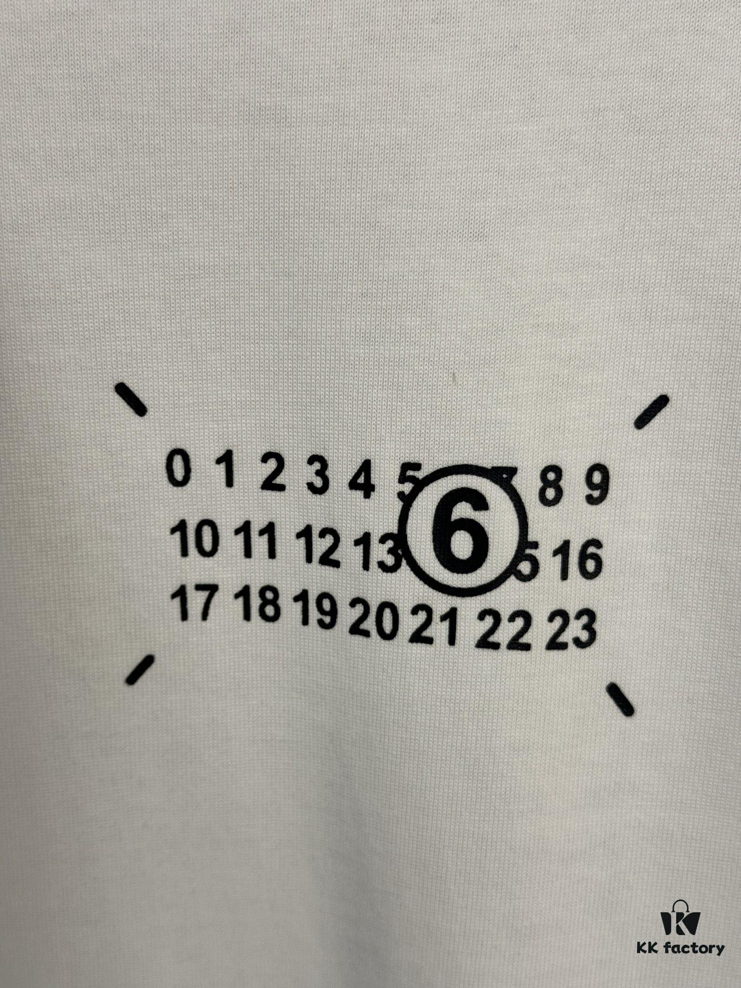 6931a1f2ccd8ab3d7af96052 High-End Maison Margiela 2024 Four-Corner Numeric Print Short-Sleeve T-Shirt