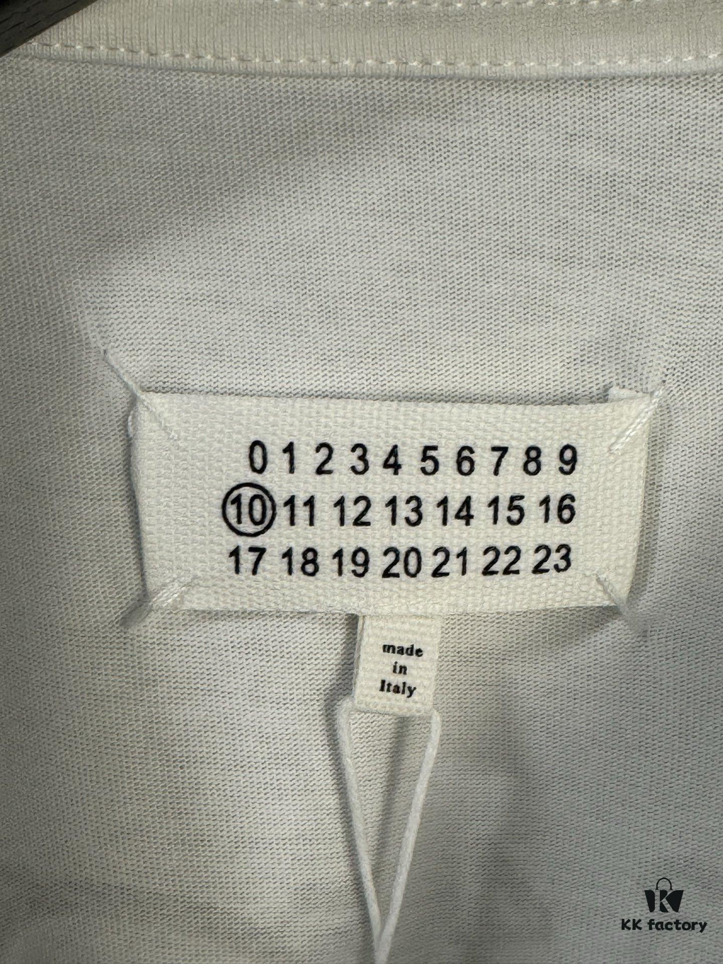 6931a1f2ccd8ab3d7af96053 High-End Maison Margiela 2024 Four-Corner Numeric Print Short-Sleeve T-Shirt