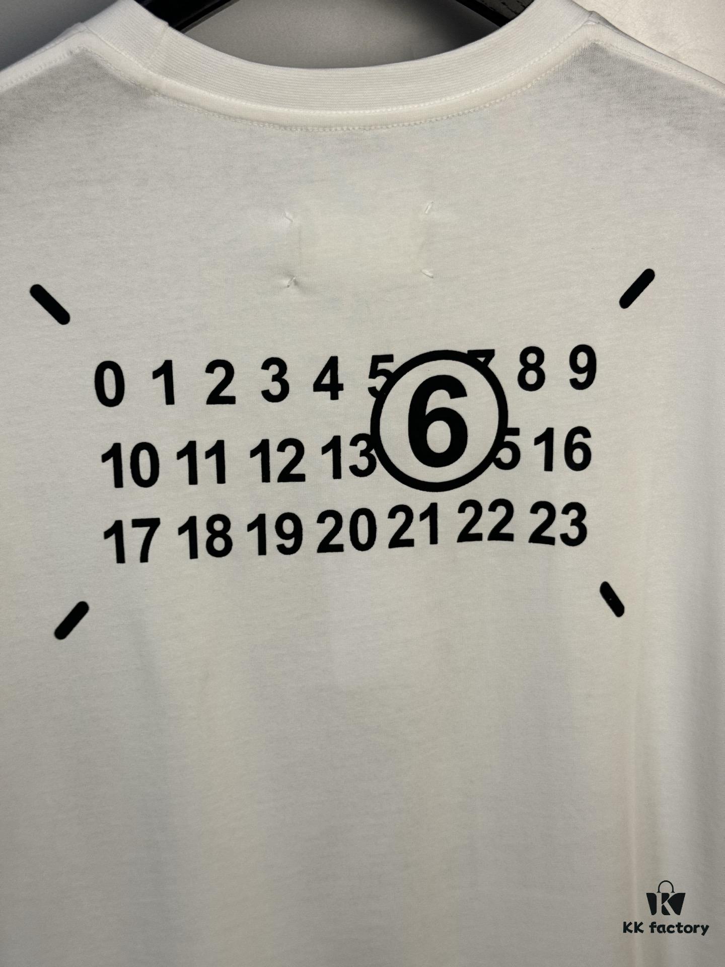 6931a1f2ccd8ab3d7af96055 High-End Maison Margiela 2024 Four-Corner Numeric Print Short-Sleeve T-Shirt