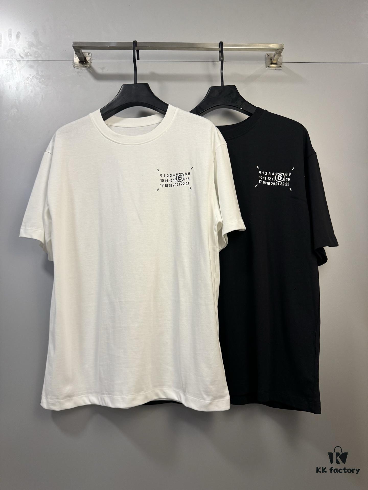 High-Version Maison Margiela 2024 Quadra Number Short-Sleeve T-Shirt