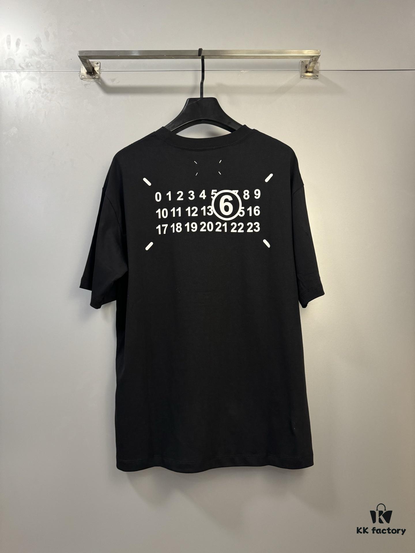 High-Version Maison Margiela 2024 Quadra Number Short-Sleeve T-Shirt
