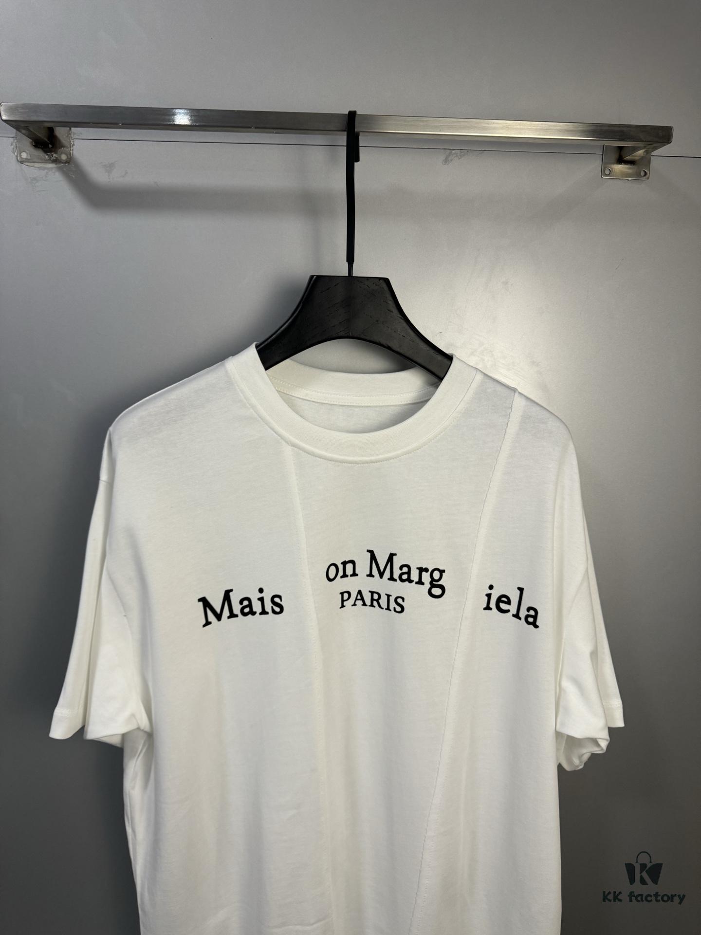 6931a1f3ccd8ab3d7af96065 High-End Maison Margiela 2024 Irregular Patchwork Letter Short-Sleeve T-Shirt