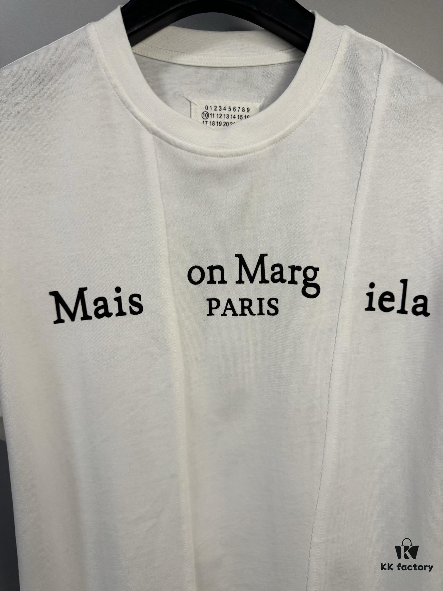 6931a1f3ccd8ab3d7af96068 High-End Maison Margiela 2024 Irregular Patchwork Letter Short-Sleeve T-Shirt