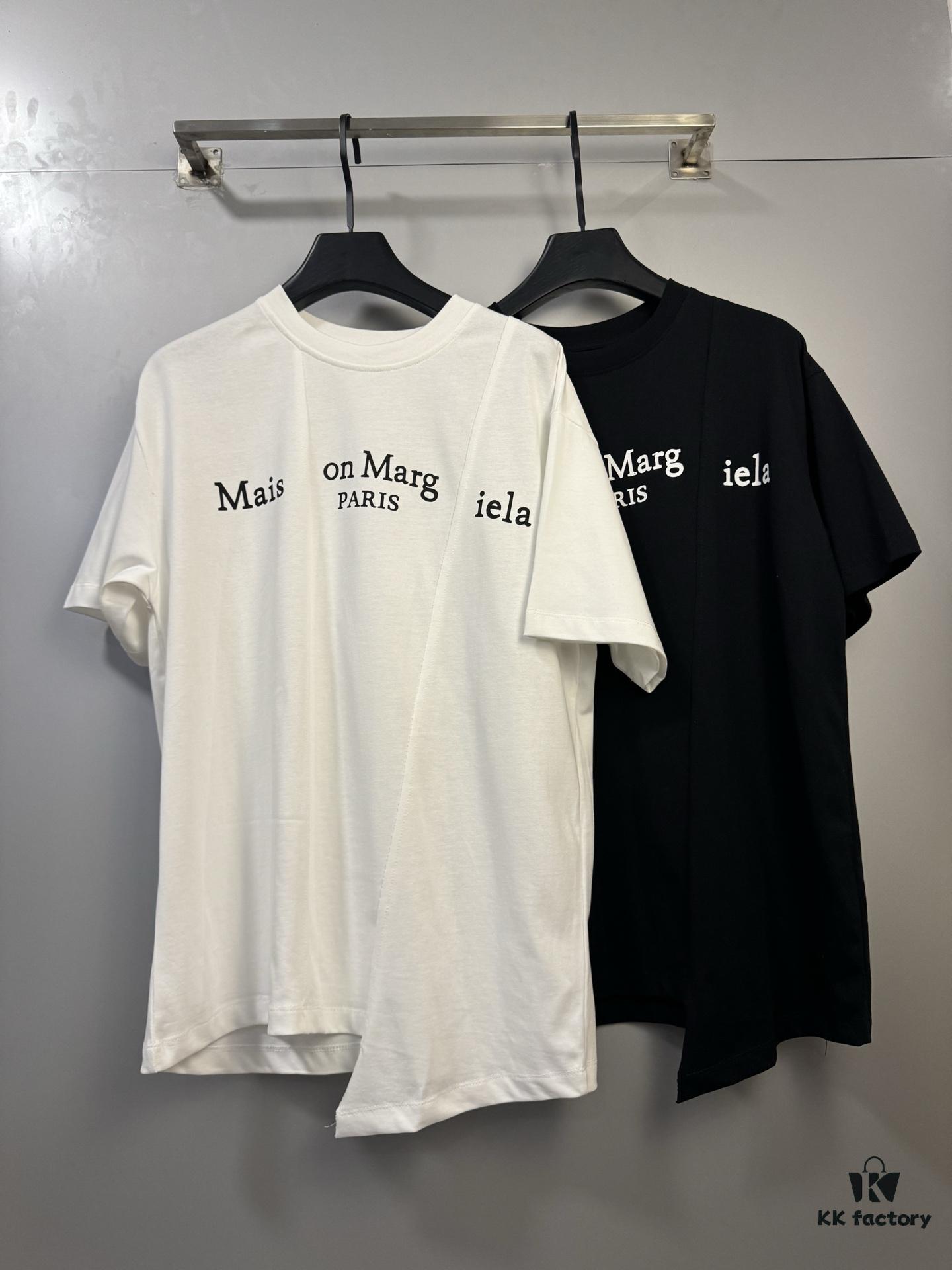 6931a1f3ccd8ab3d7af96071 High-End Maison Margiela 2024 Irregular Patchwork Letter Short Sleeve T-Shirt