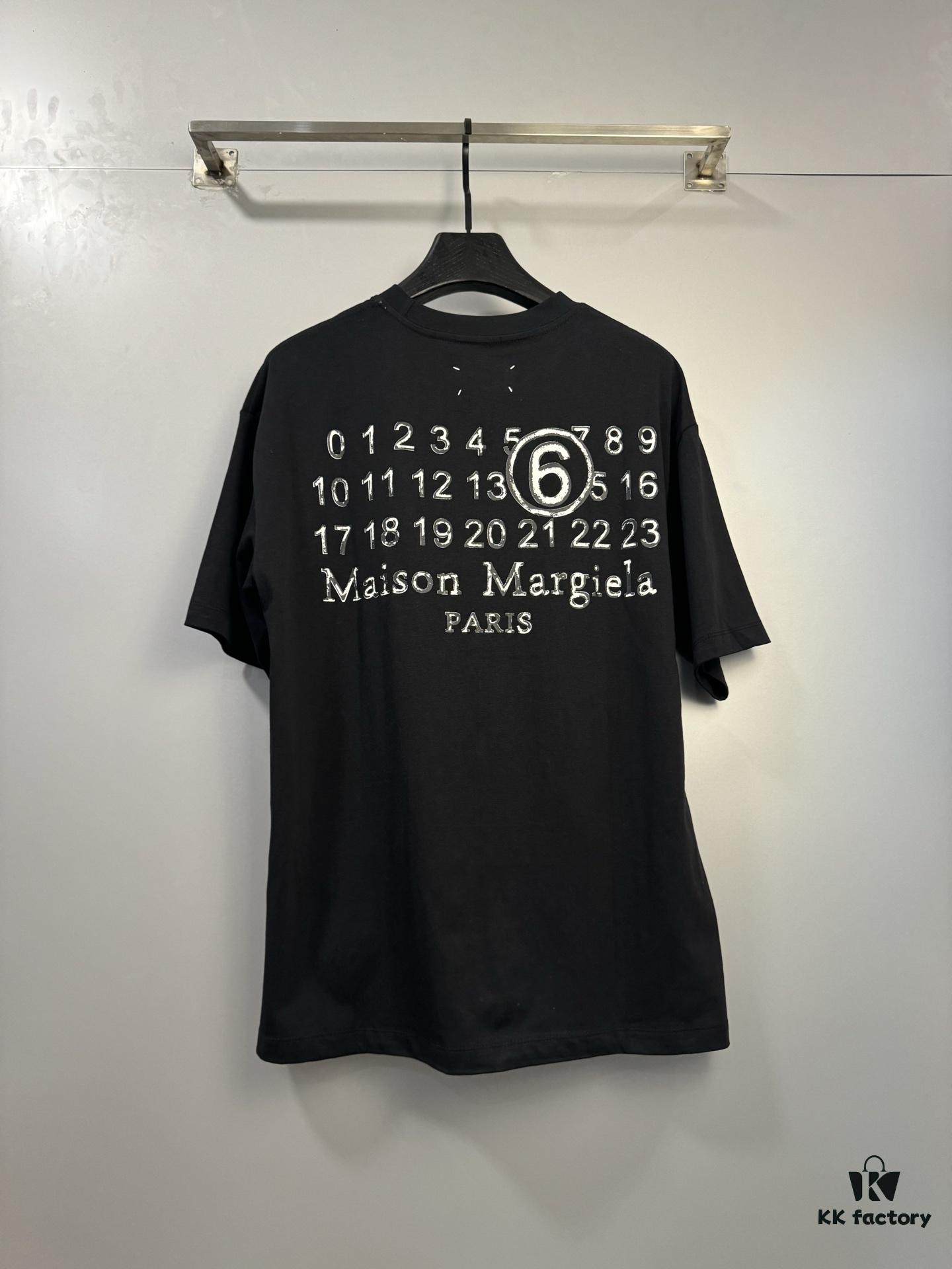 6931a1f5ccd8ab3d7af96084 High-End Maison Margiela Embroidered Chest and Back Calendar Loop 6 Short Sleeve T-Shirt