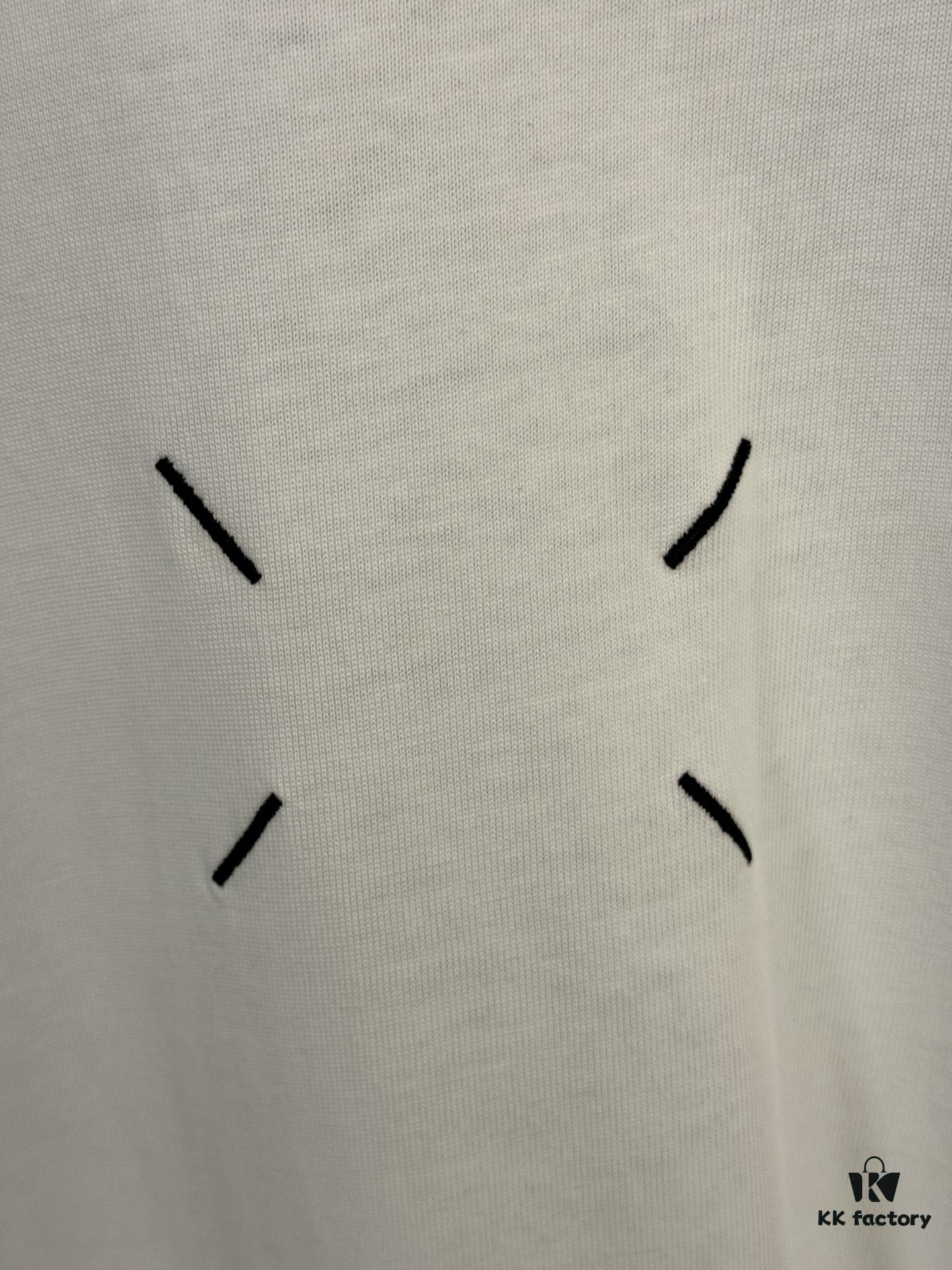 6931a1f5ccd8ab3d7af96090 High-End Maison Margiela Embroidered Chest and Calendar Loop 6 Short Sleeve T-Shirt