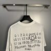 6931a1f5ccd8ab3d7af96093 High-End Maison Margiela Embroidered Chest and Calendar Loop 6 Short Sleeve T-Shirt