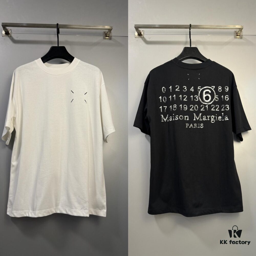 6931a1f6ccd8ab3d7af96095 High-End Maison Margiela Embroidered Chest and Back Calendar Loop 6 Short Sleeve T-Shirt