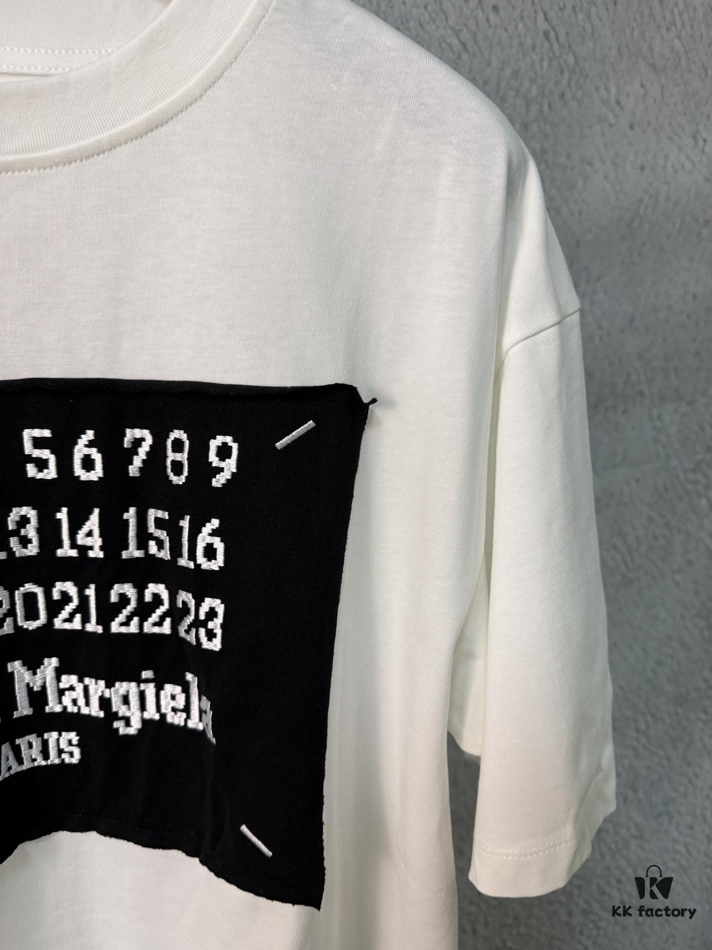 6931a1f8ccd8ab3d7af960c0 High-End Version Maison Margiela 2024 Appliquéd Number Calendar Embroidered Short Sleeve T-Shirt