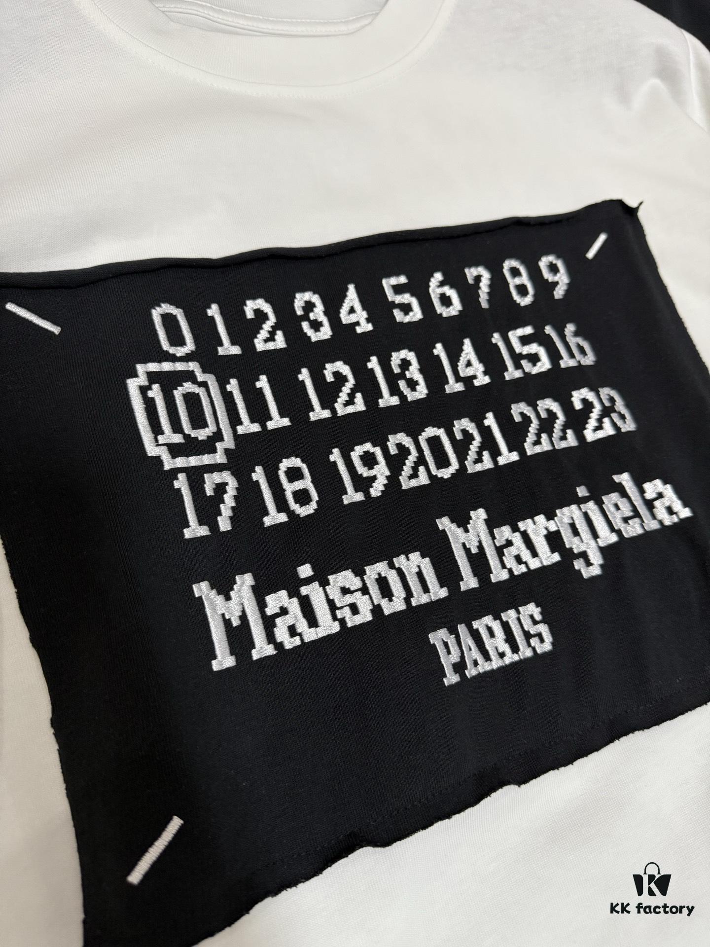 6931a1f8ccd8ab3d7af960c1 High-End Version Maison Margiela 2024 Appliquéd Number Calendar Embroidered Short Sleeve T-Shirt