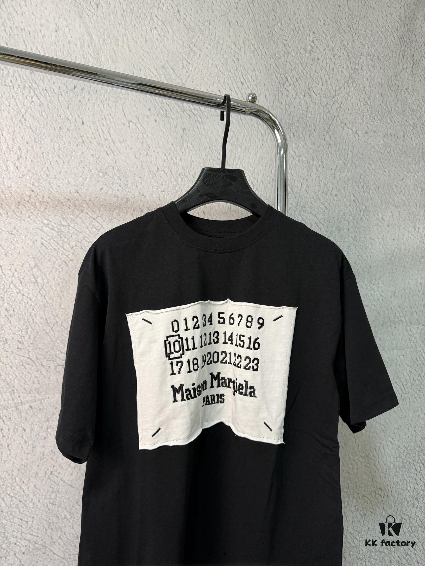 6931a1f9ccd8ab3d7af960c6 High-Version Maison Margiela 24 Digital Patch Calendar Embroidered Short Sleeve T-Shirt