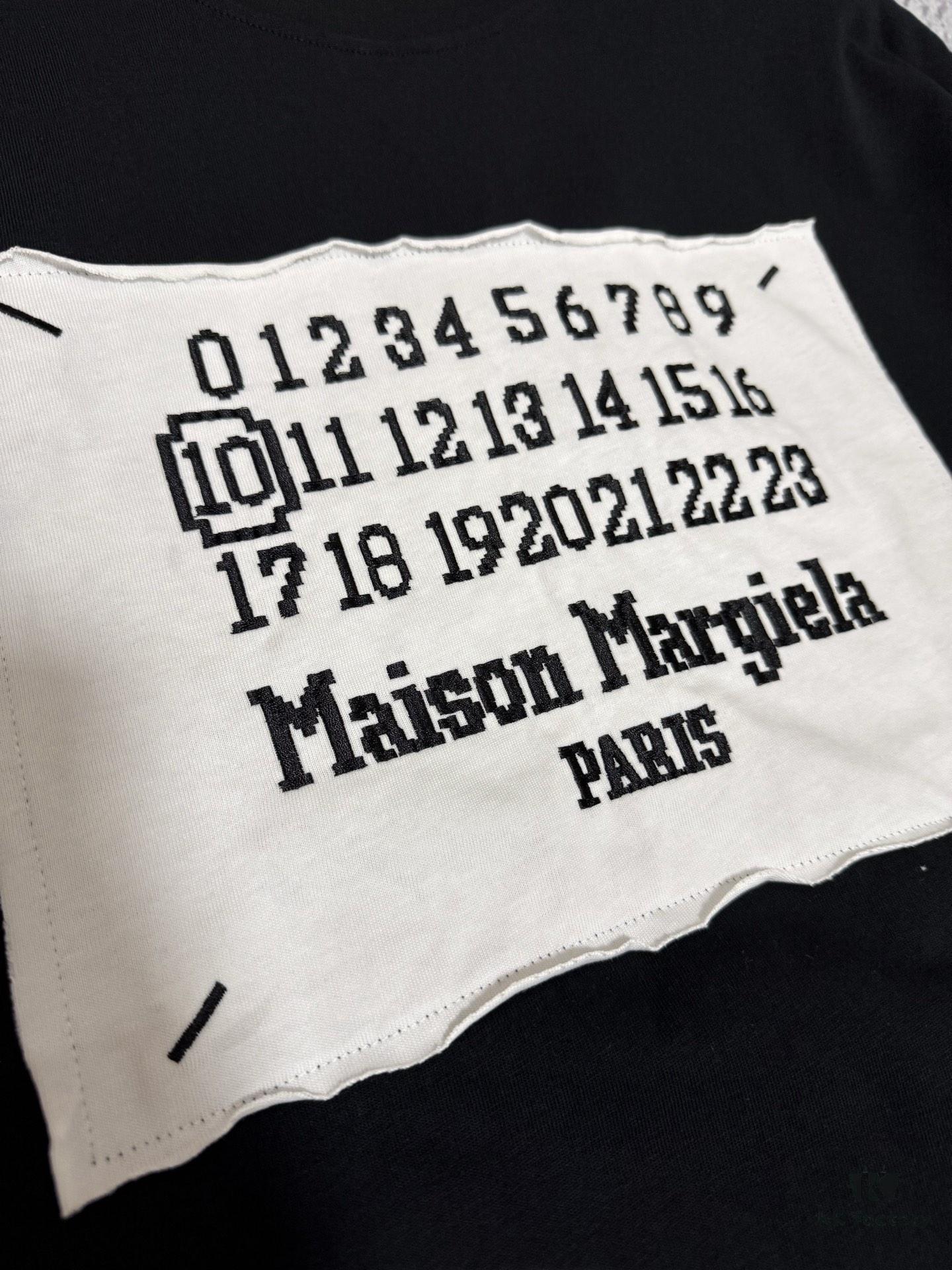 6931a1f9ccd8ab3d7af960c8 High-Version Maison Margiela 24 Digital Patch Calendar Embroidered Short Sleeve T-Shirt