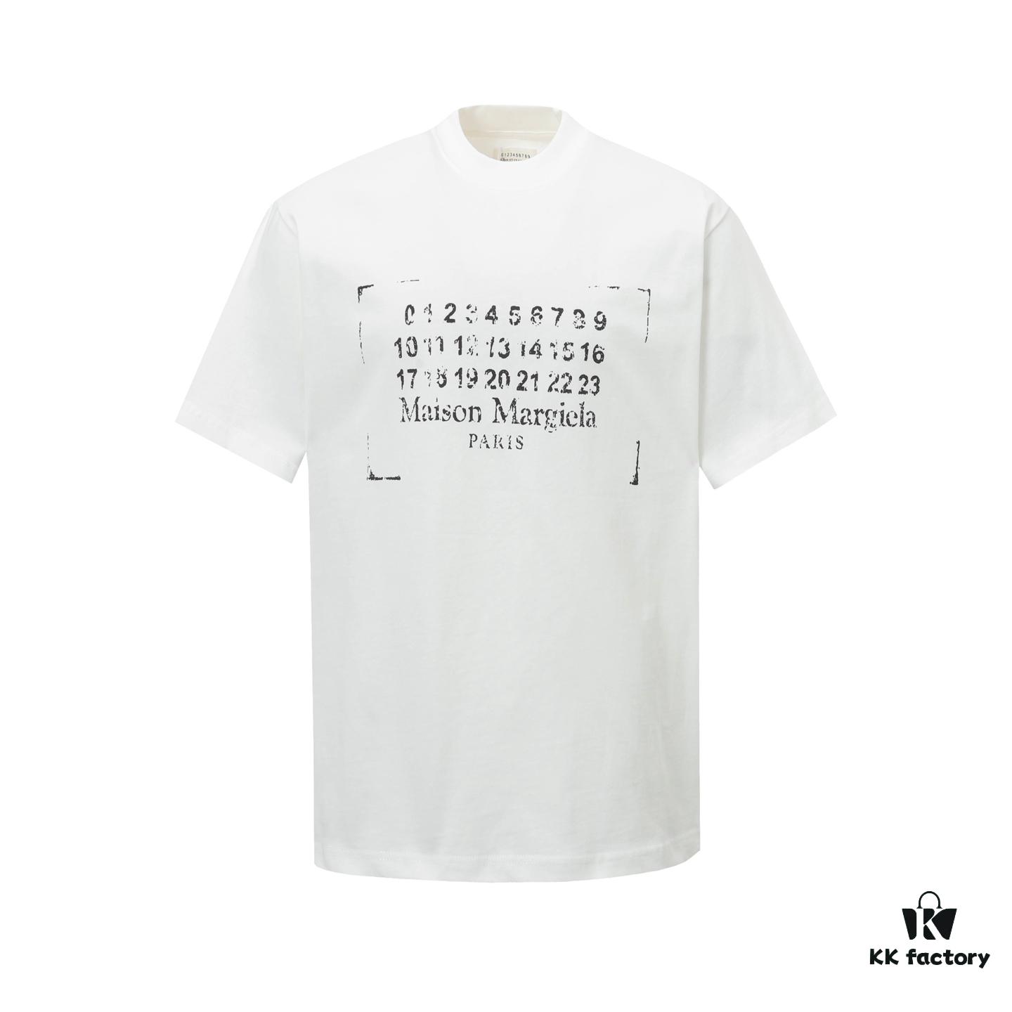 6931a1f9ccd8ab3d7af960d3 Maison Margiela Spring/Summer 2025 Letter Print Logo T-Shirt Unisex Short Sleeve