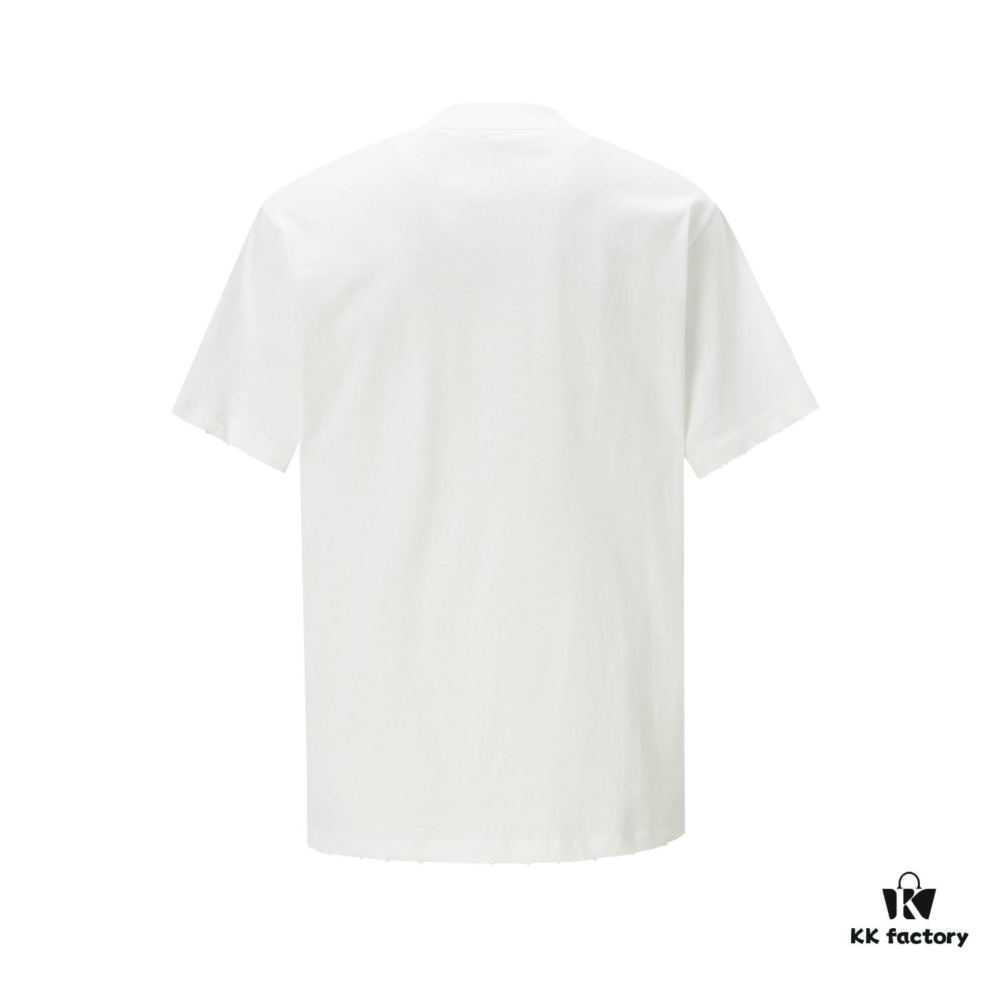 6931a1fbccd8ab3d7af960eb MM6 Maison Margiela 25SS Printed Logo Round Neck Short Sleeve T-Shirt